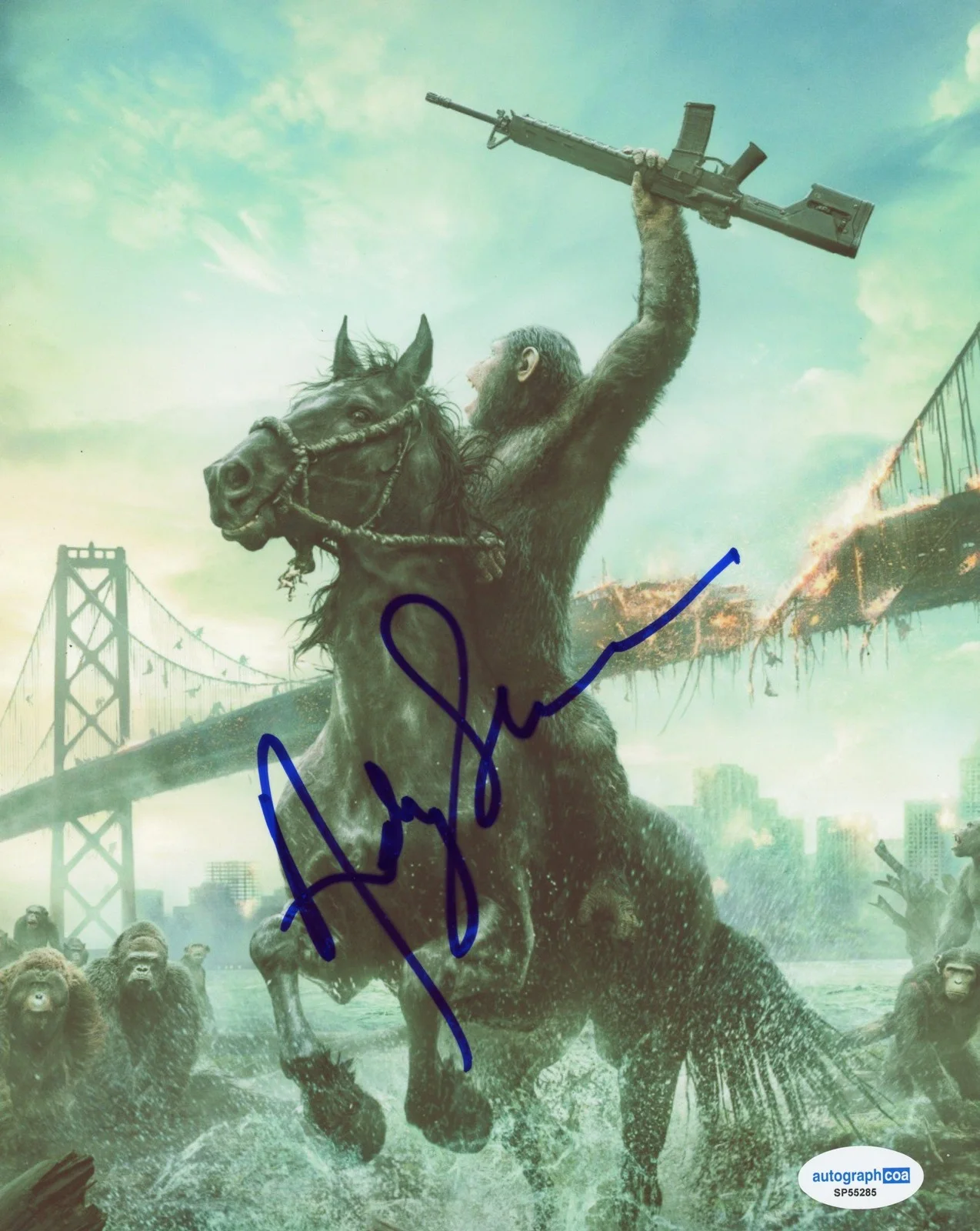 Andy Serkis — Andy Serkis "Dawn of the Planet of the Apes" AUTOGRAPH Signed 8x10 Photo ACOA, изображение 2