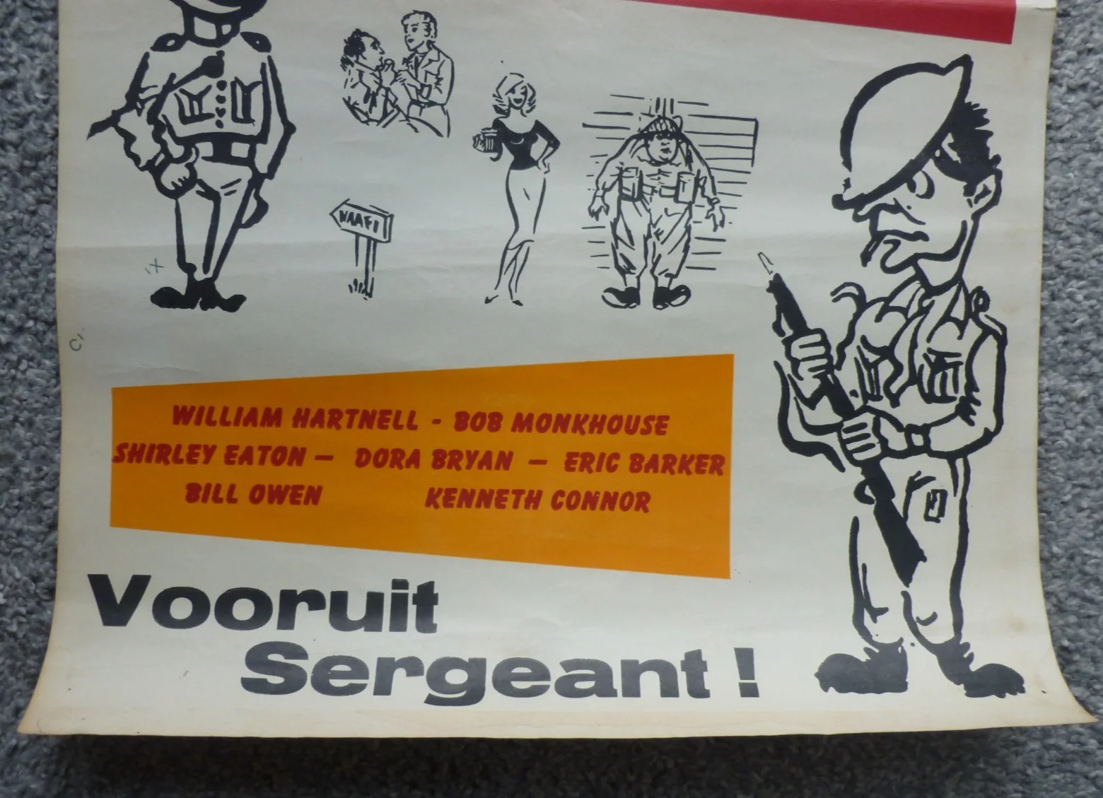 CARRY ON SERGEANT Original Belgian Poster 14 x 21 In. William Hartnell Bill Owen, изображение 3