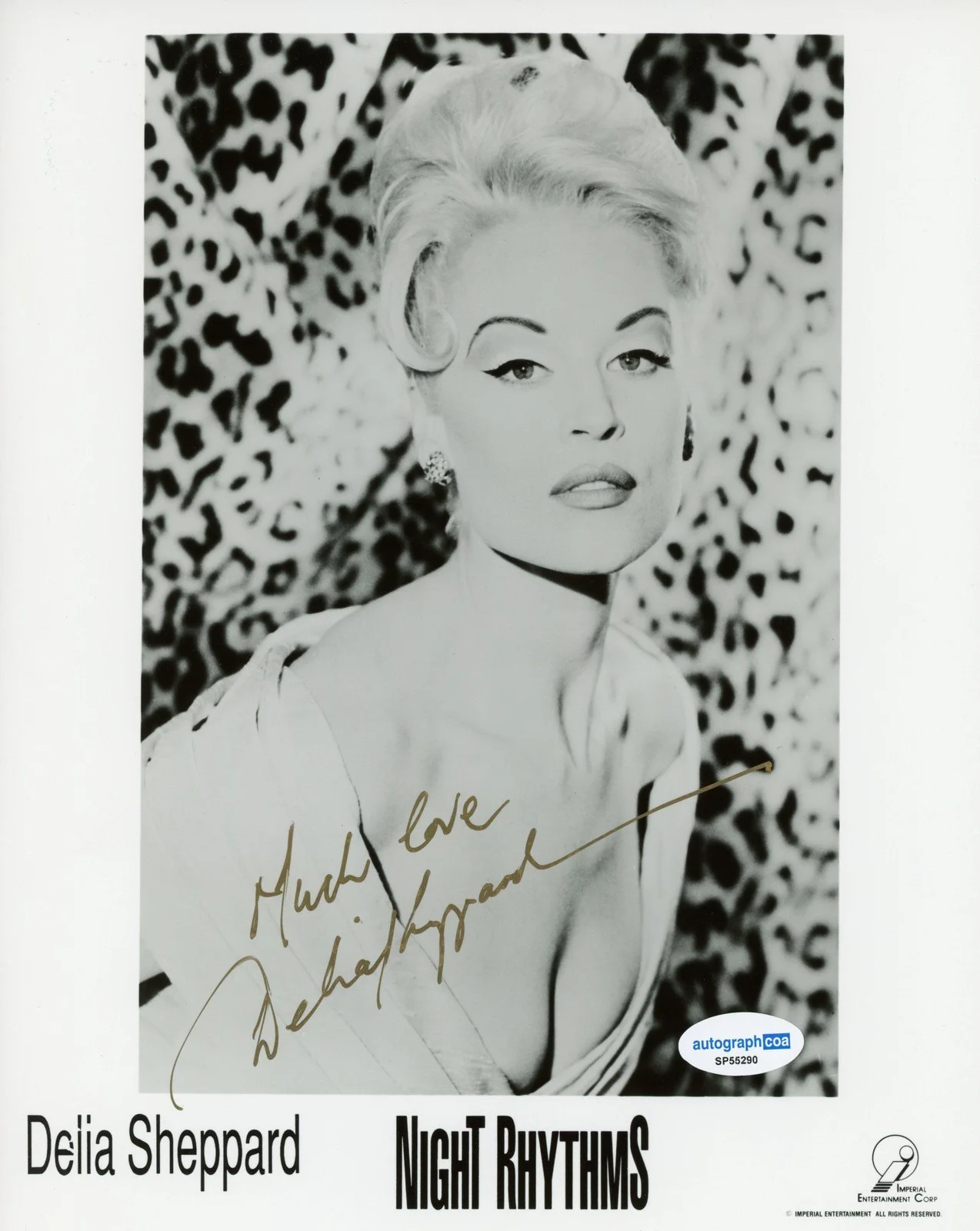 Delia Sheppard — Delia Sheppard "Night Rhythms" AUTOGRAPH Signed 'Bridget' 8x10 Photo ACOA, image 2
