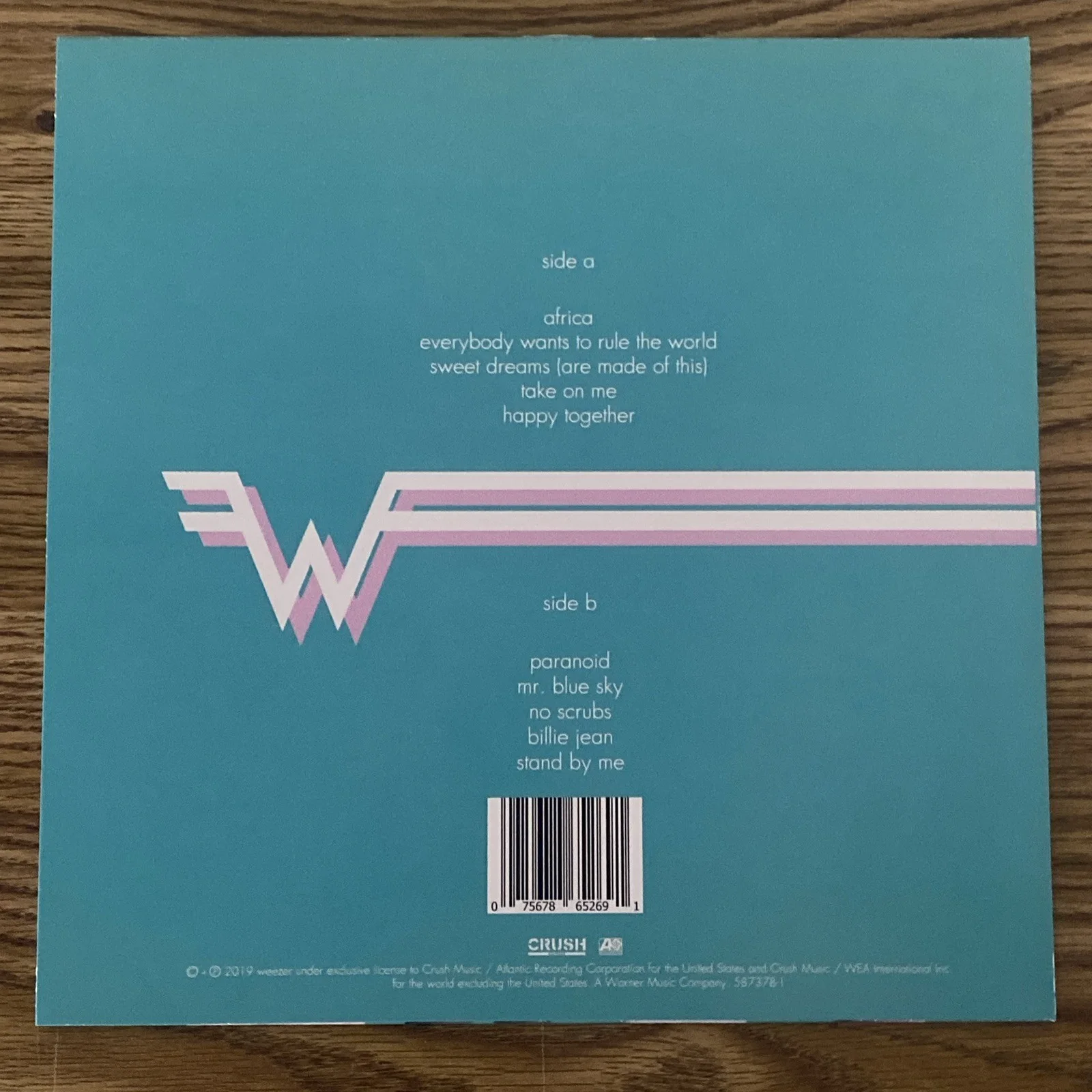 Weezer Full Band Autographed Vinyl ‘Teal Album’ Rivers Cuomo Brian, Pat & Scott, изображение 4