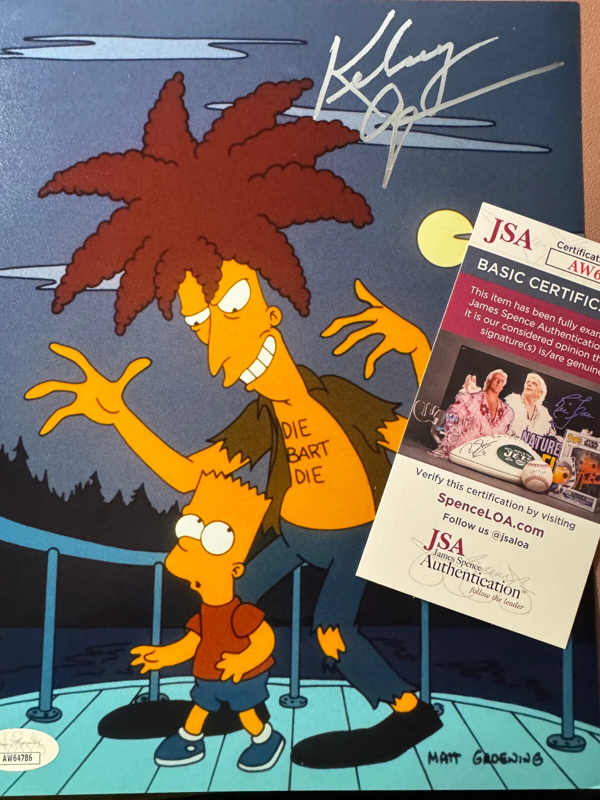 Kelsey Grammer — Kelsey Grammar Signed JSA• THE SIMPSONS•"Cape Fear" Episode 1998•Sideshow Bob, изображение 2