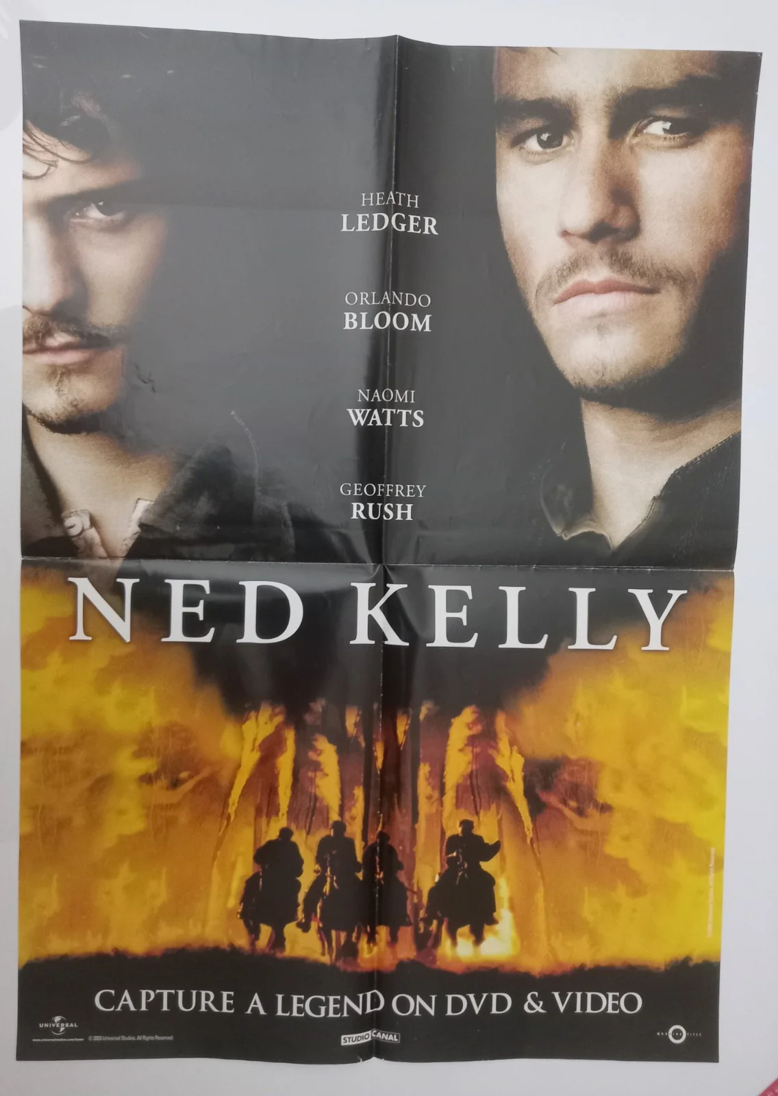 ORIGINAL, 'NED KELLY', UK VIDEO STORE PROMO POSTER( 2003 ). 59 CM X 42 CM., изображение 2