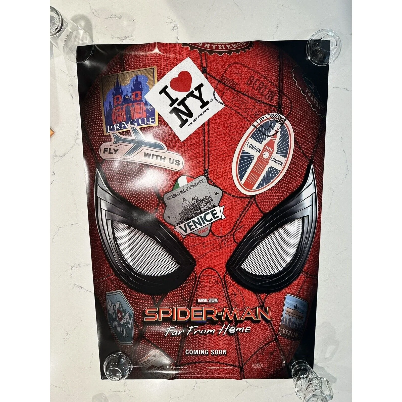 Tom Holland — Tom Holland Signed Autograph COA 27x40 Spider-Man Far From Home Sticker Poster 2