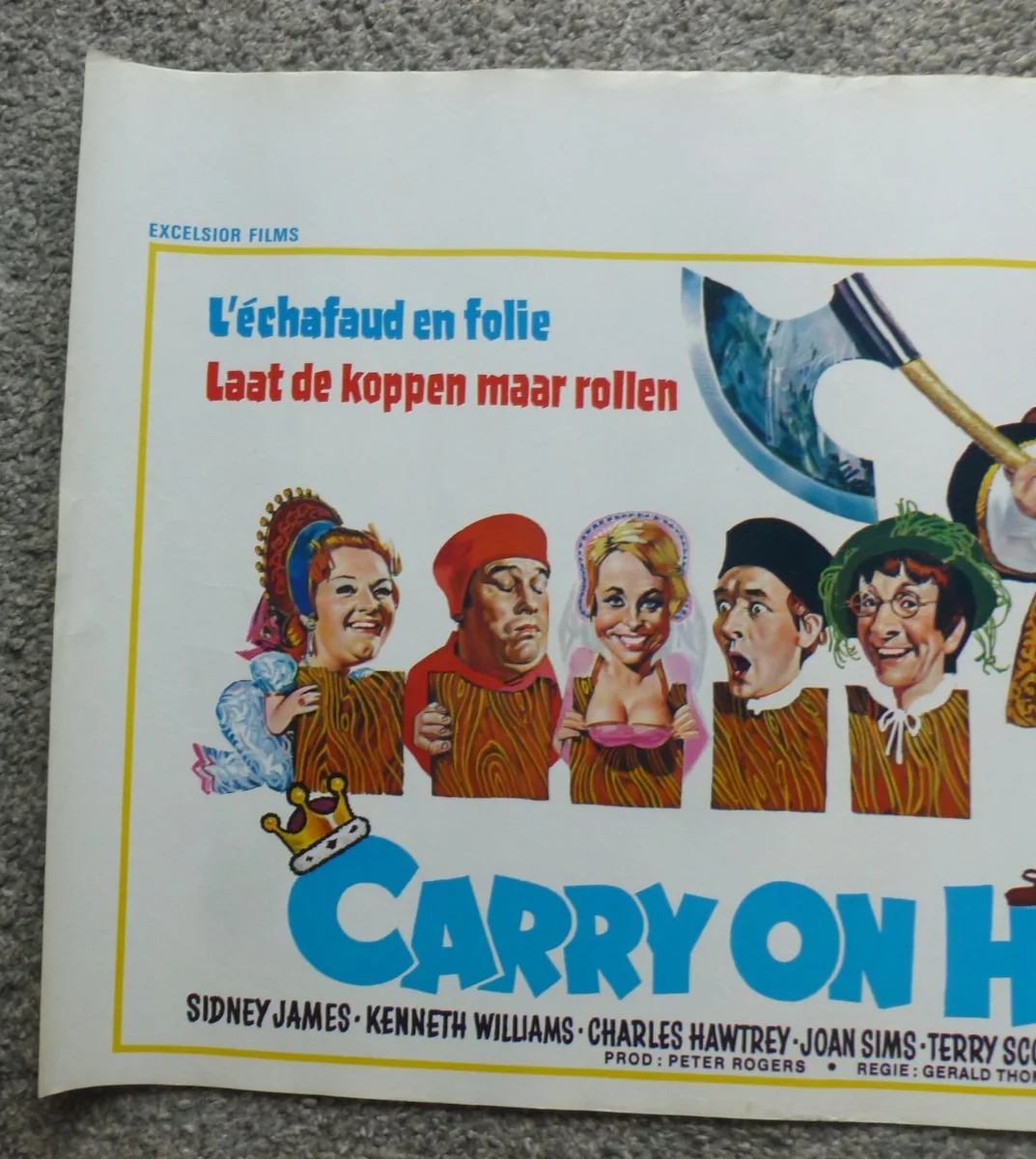CARRY ON HENRY Original Belgian Poster 14 x 21 Inches Sid James Babara Windsor, image 2