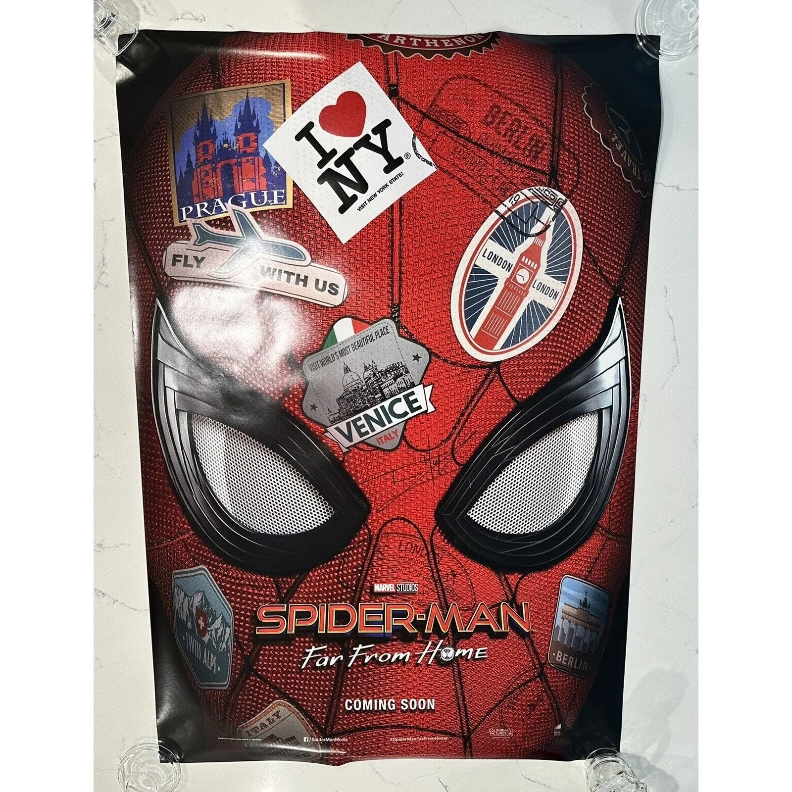 Tom Holland — Tom Holland Signed Autograph COA 27x40 Spider-Man Far From Home Sticker Poster 1