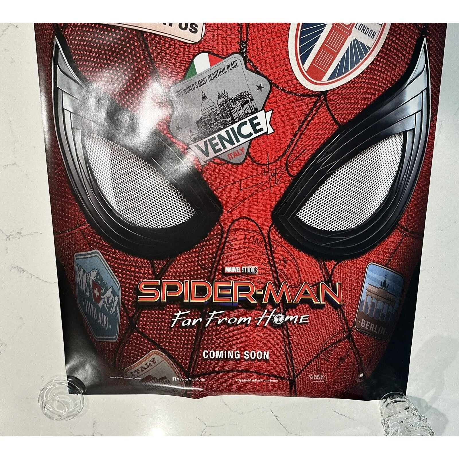 Tom Holland — Tom Holland Signed Autograph COA 27x40 Spider-Man Far From Home Sticker Poster 1, image 4