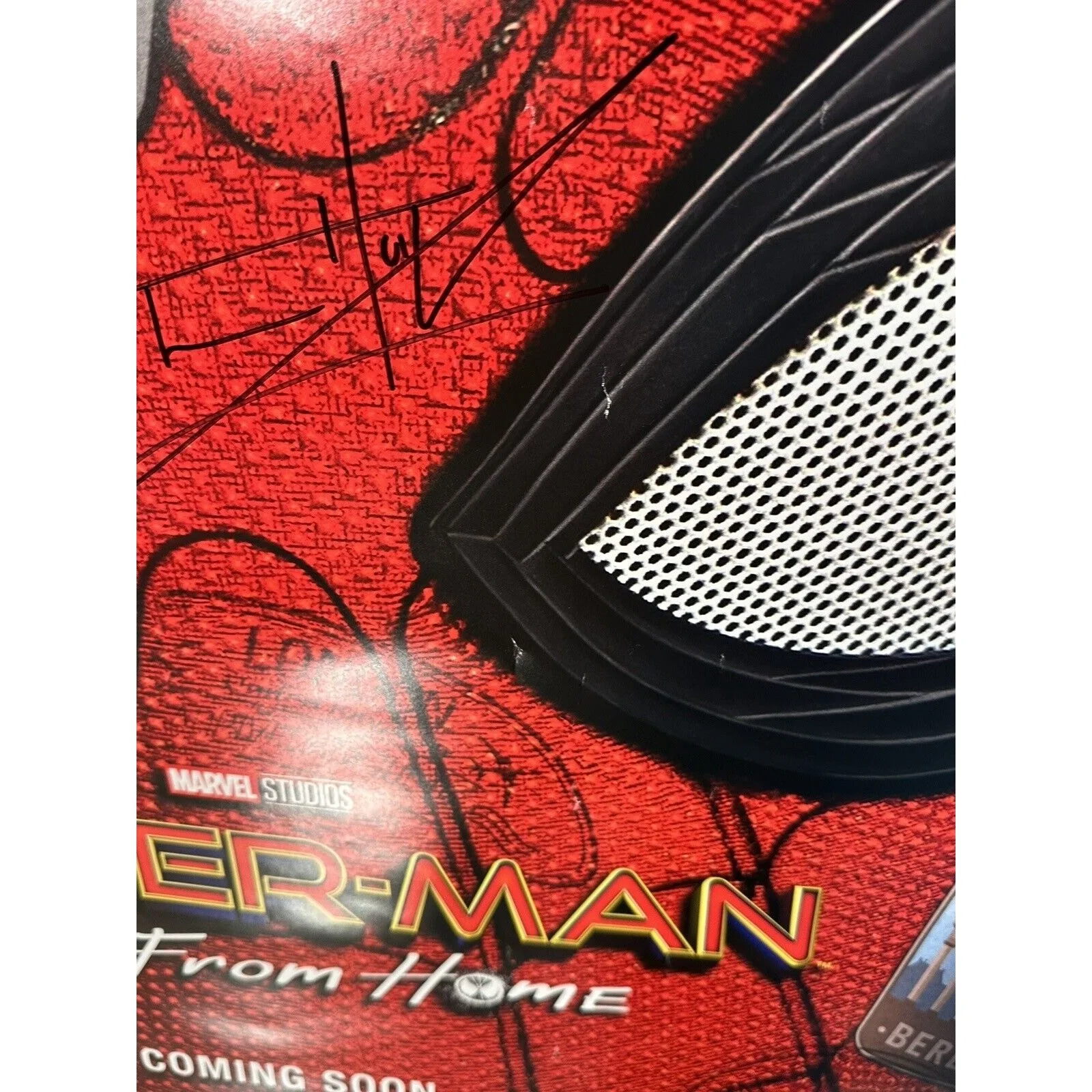 Tom Holland — Tom Holland Signed Autograph COA 27x40 Spider-Man Far From Home Sticker Poster 1, image 5