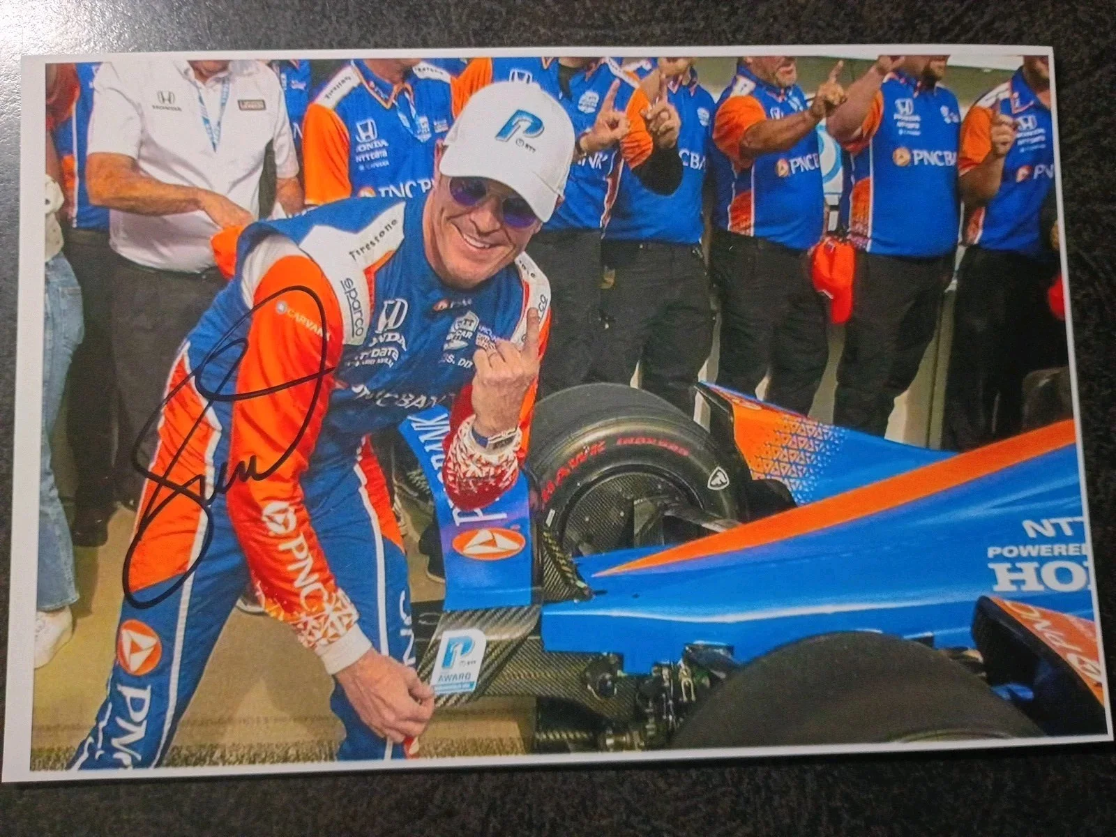 LARRY BOWA — SCOTT DIXON 2 Hand Signed Autograph Photo S /RACE CAR DRIVER- 2008 INDY 500 WIN, image 4