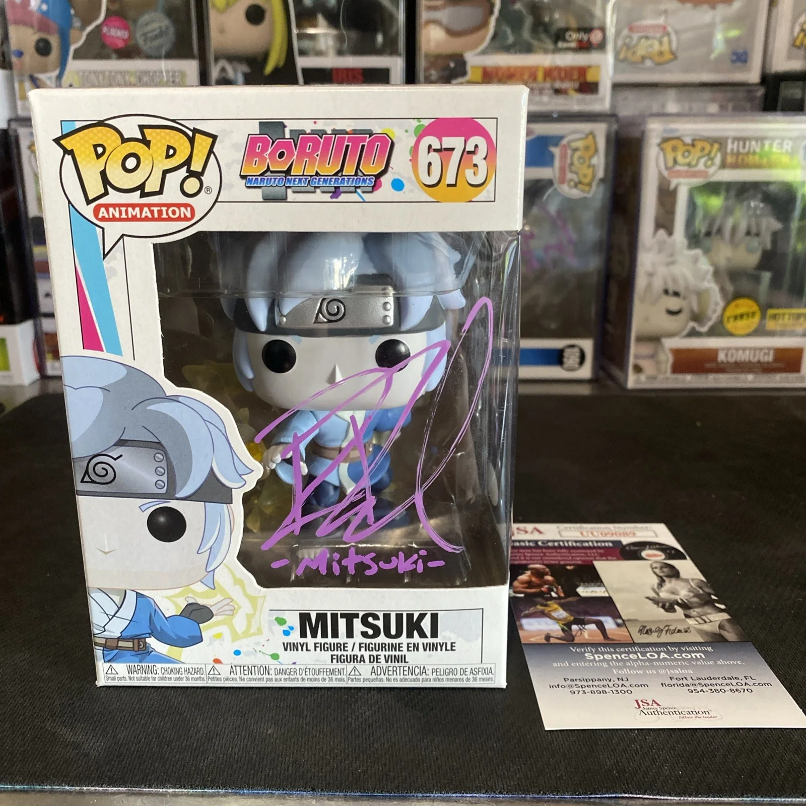 ROBBIE DAYMOND — ROBBIE DAYMOND SIGNED MITSUKI FUNKO 673 BORUTO ANIME AUTOGRAPH JSA COA