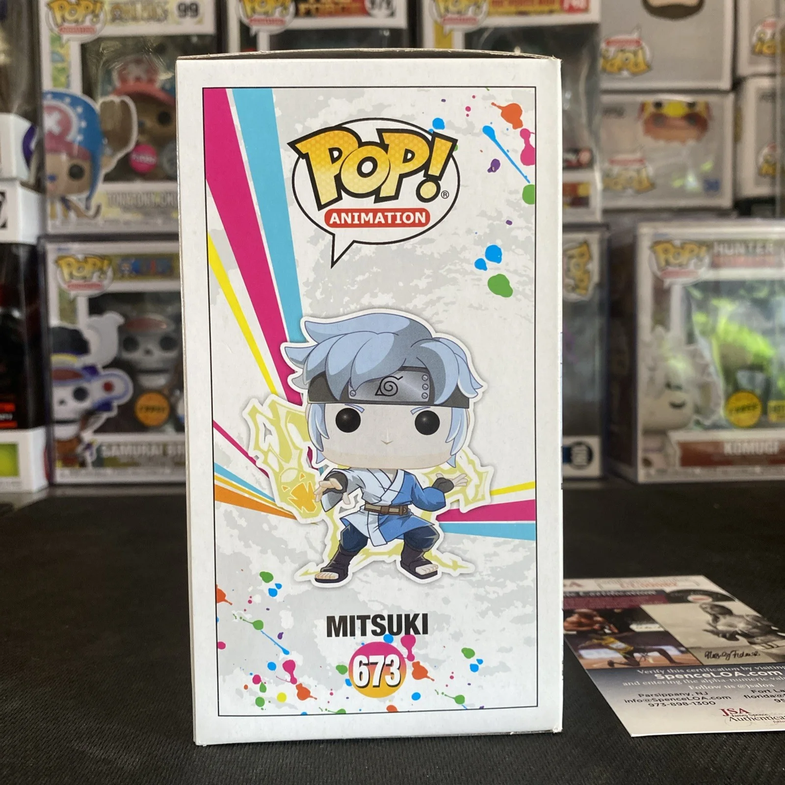 ROBBIE DAYMOND — ROBBIE DAYMOND SIGNED MITSUKI FUNKO 673 BORUTO ANIME AUTOGRAPH JSA COA, image 3