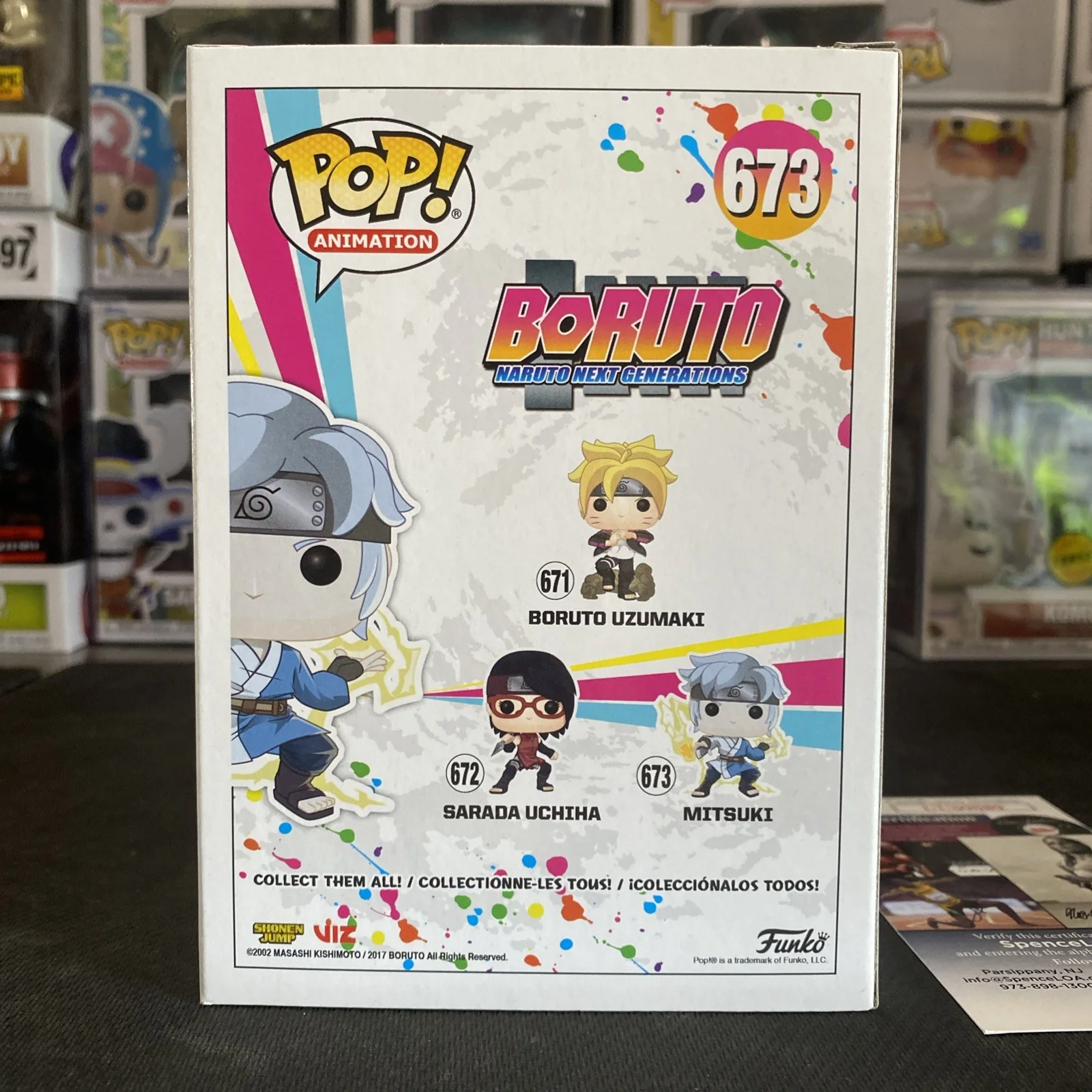 ROBBIE DAYMOND — ROBBIE DAYMOND SIGNED MITSUKI FUNKO 673 BORUTO ANIME AUTOGRAPH JSA COA, image 4
