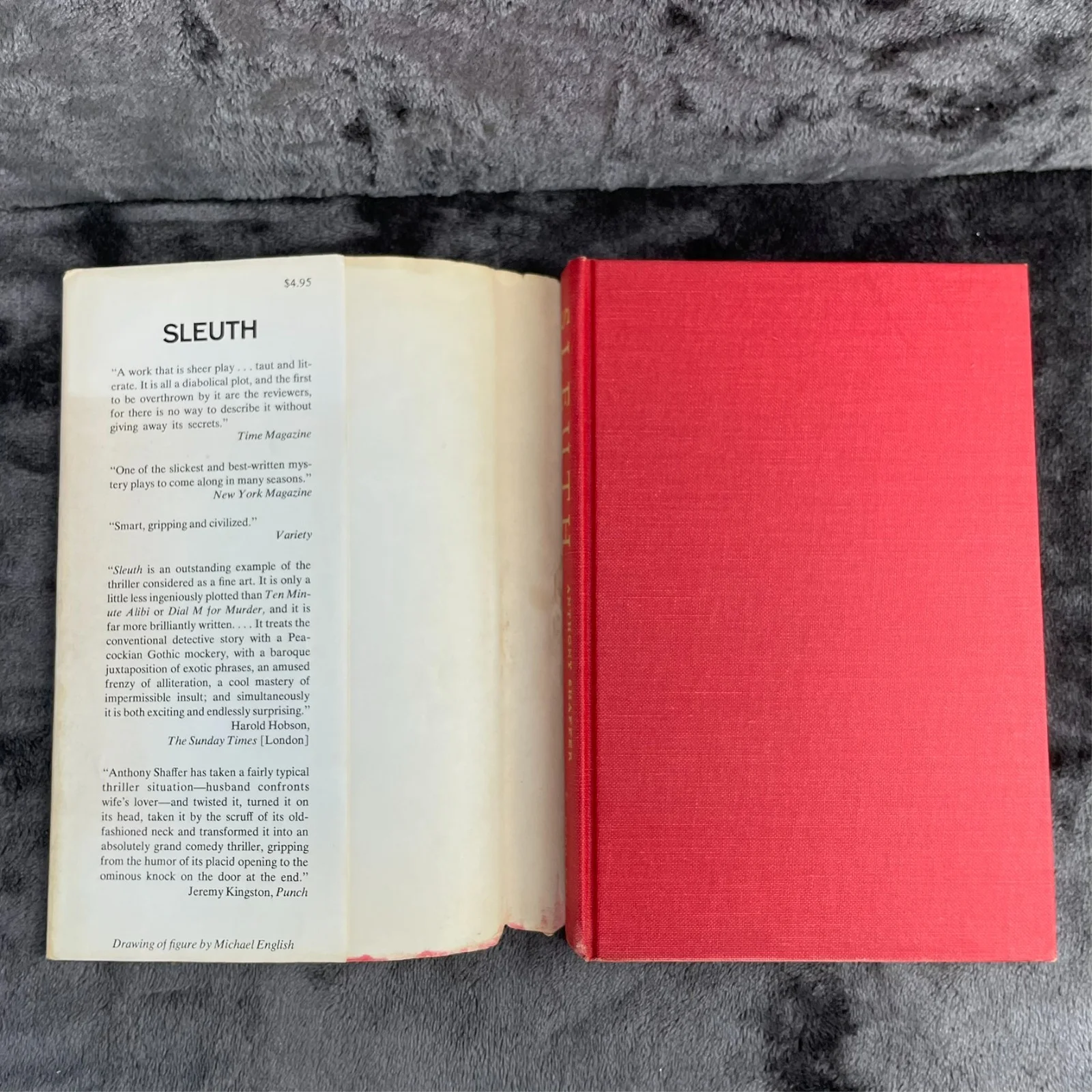 Anthony Shaffer SLEUTH 1970 HC SIGNED Keith Baxter Anthony Quayle + Ephemera, image 3