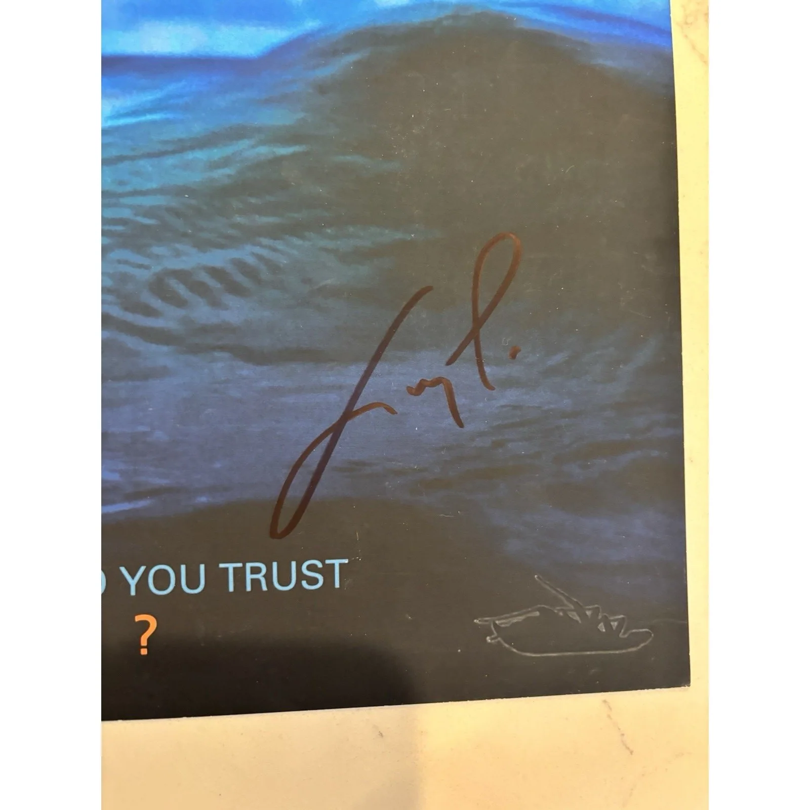 Papa Roach - Who Do You Trust Signed LP Size Card Autographed #1, image 2