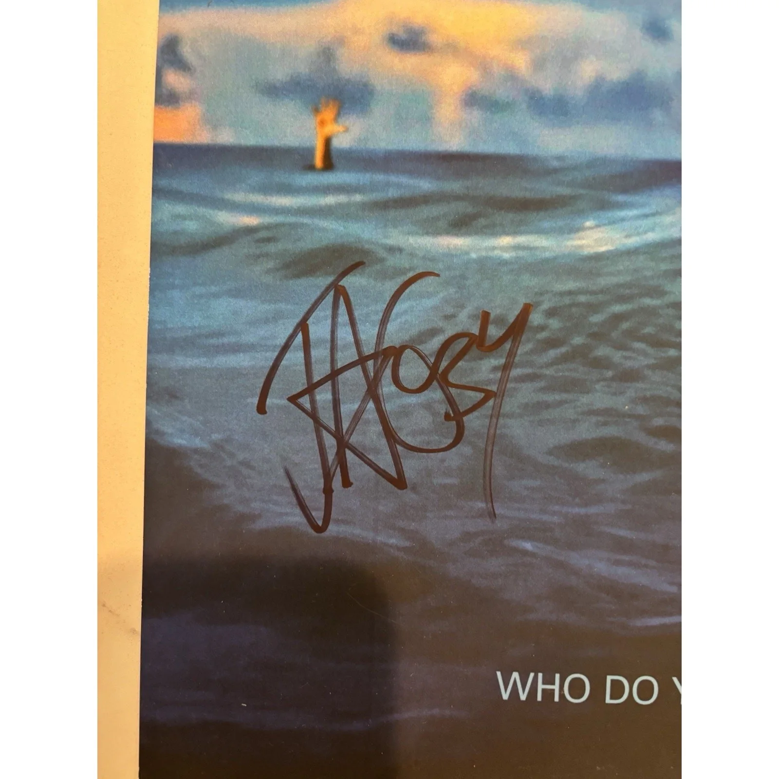 Papa Roach - Who Do You Trust Signed LP Size Card Autographed #1, image 3