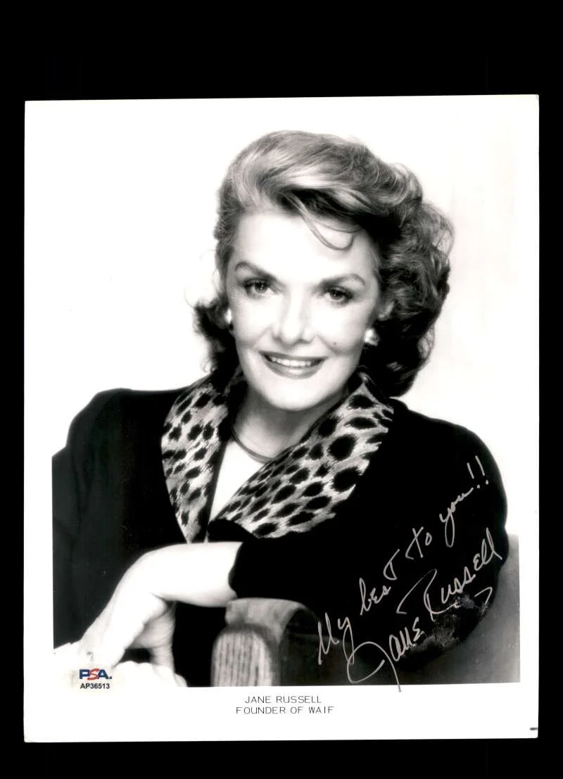 Jane Russell — Jane Russell PSA DNA Coa Signed 8x10 Photo Autograph