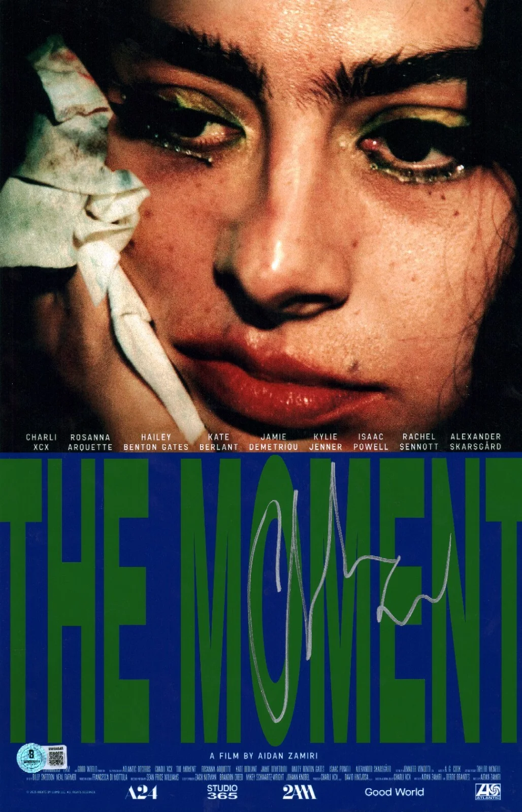 charli xcx — Charli Xcx Signed The Moment Beautiful Brat Singer 11x17 Photo Poster BAS COA