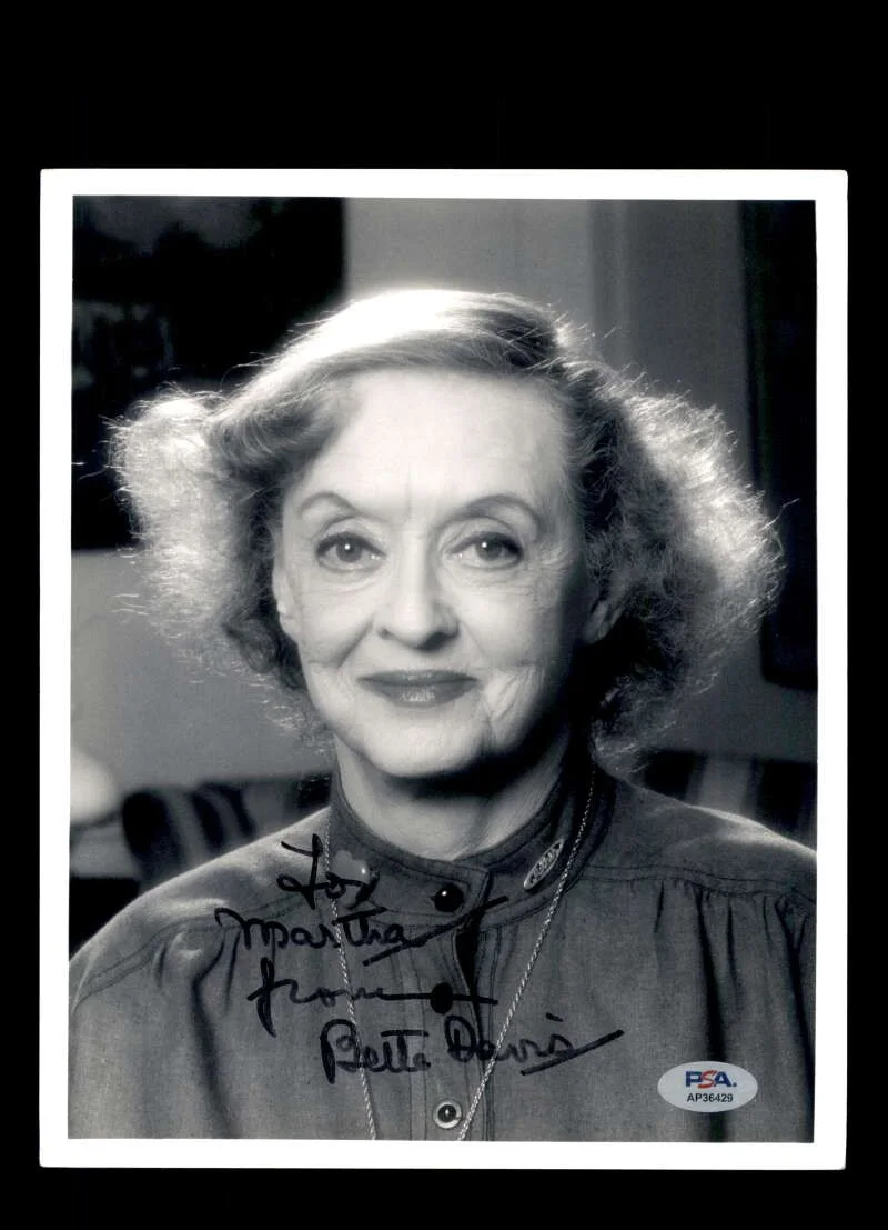 Bette Davis — Bette Davis PSA DNA Coa Signed 8x10 Photograph Autograph