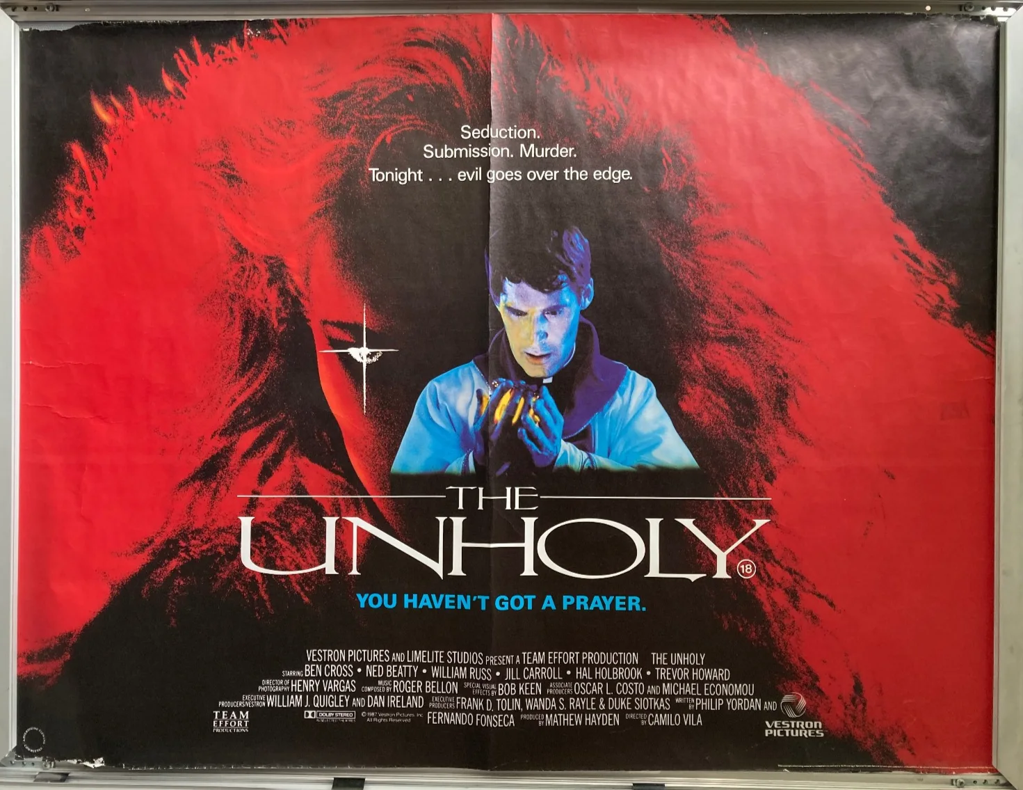 Cinema Poster: UNHOLY, THE 1988 (Quad) Ben Cross Hal Holbrook Ruben Rabasa, изображение 2