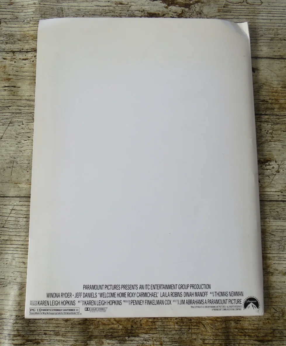 WELCOME HOME ROXY CARMICHAEL ORIGINAL 1990 FILM PRESS KIT Winona Ryder 10 PHOTOS, изображение 5