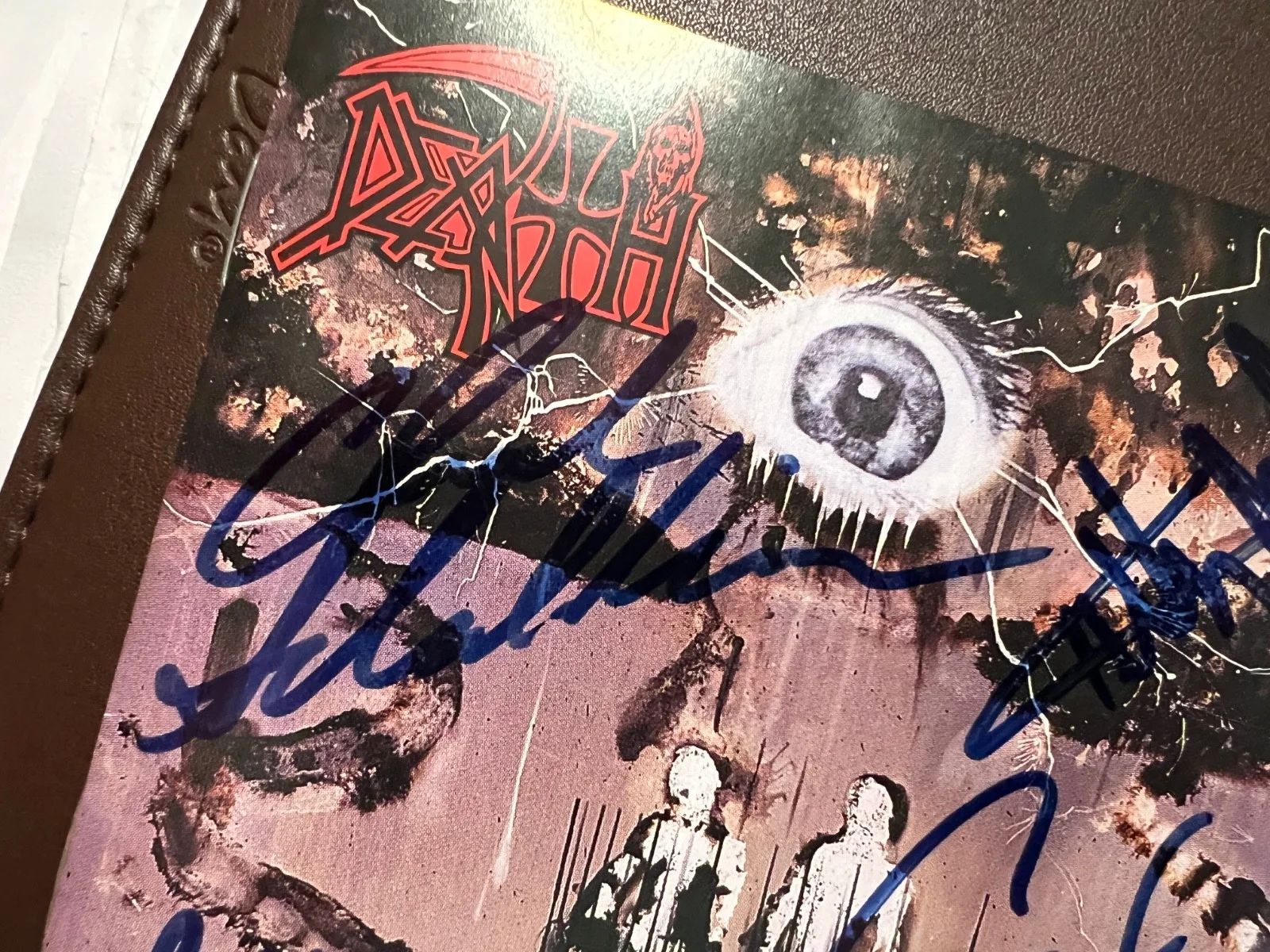 Chuck Schuldiner autograph Symbolic 1st press CD fully signed DEATH Gene Hoglan, image 2