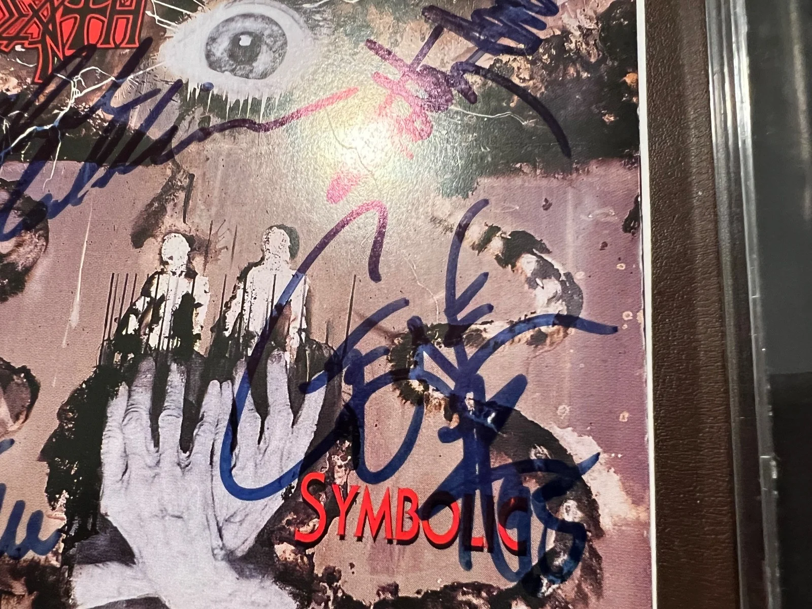 Chuck Schuldiner autograph Symbolic 1st press CD fully signed DEATH Gene Hoglan, image 5