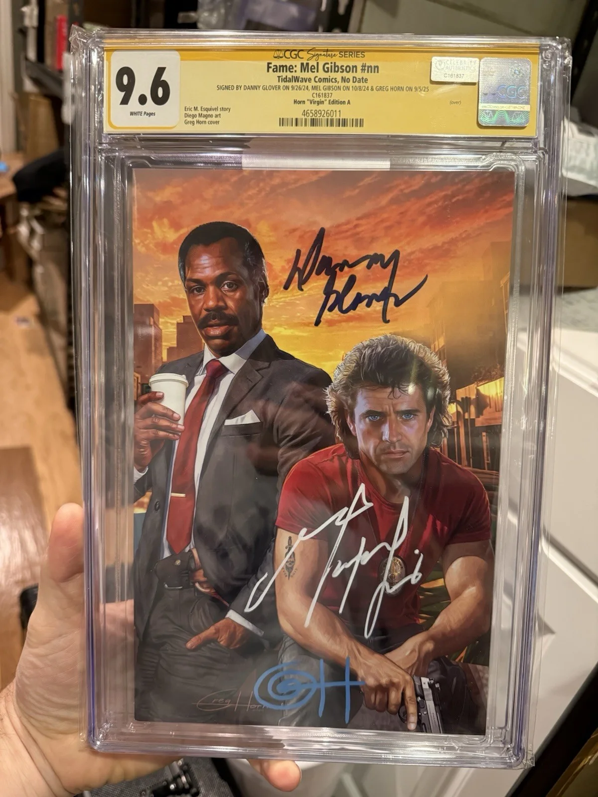 Mel Gibson — Mel Gibson Danny Glover Autographed 2024 Lethal Weapon Virgin Cover CGC SS 9.6, изображение 2