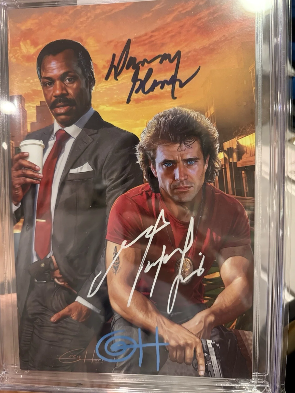 Mel Gibson — Mel Gibson Danny Glover Autographed 2024 Lethal Weapon Virgin Cover CGC SS 9.6, изображение 3
