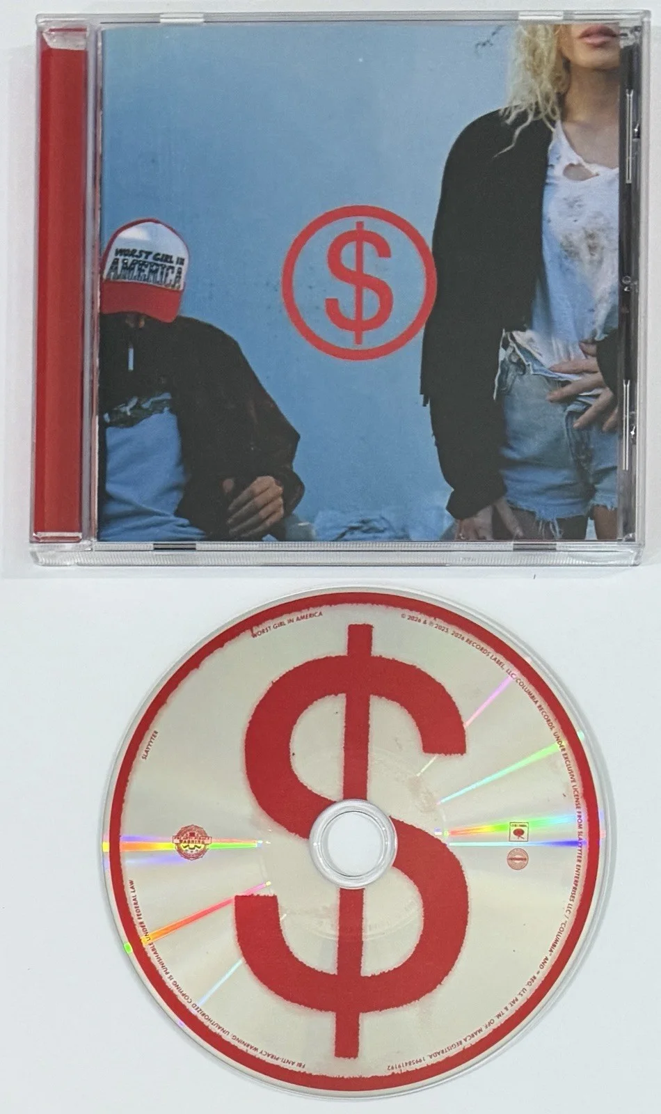 SIGNED Slayyyter Wor$t Girl In America Autograph Art Card & CD Beckett BAS COA, изображение 4