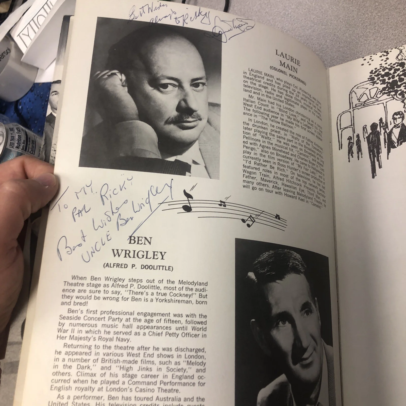 Michael Rennie Autograph Signed Rare Classic Sci Actor Melodyland Program, image 3