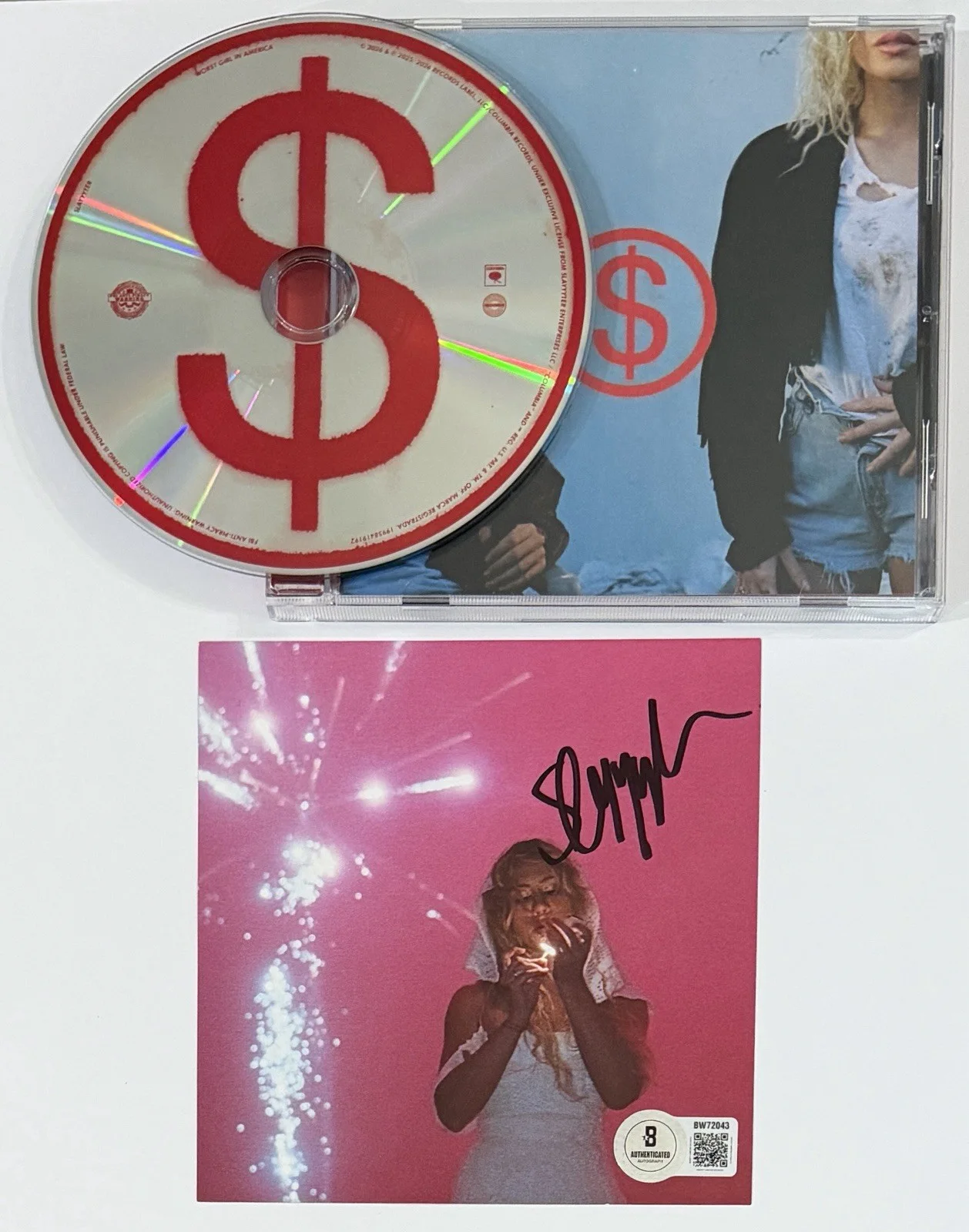 SIGNED Slayyyter Wor$t Girl In America Autograph Album Card & CD Beckett BAS COA, изображение 2