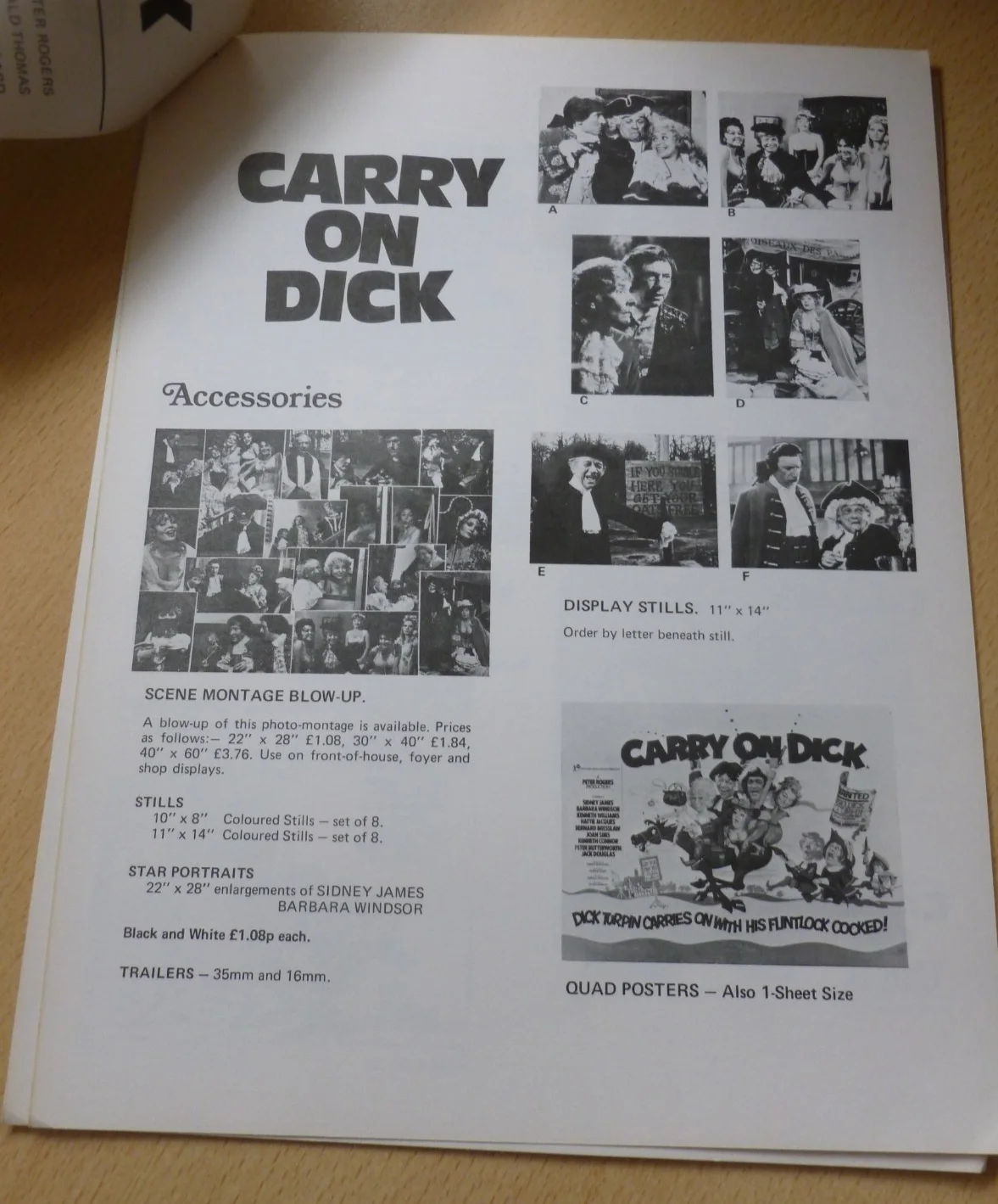 Carry On Dick PressBook Pack Sid James Kenneth Williams Hattie Jacques Windsor, image 2
