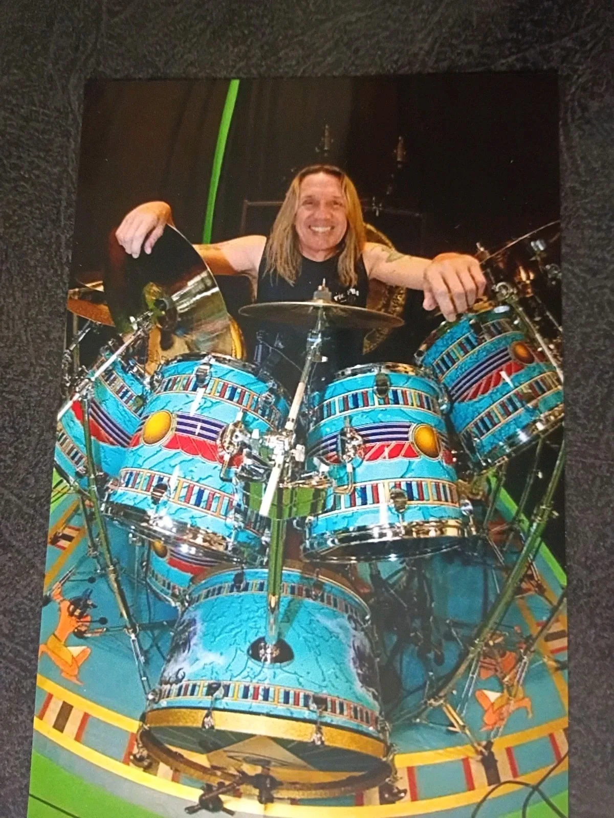 NICKO MCBRAIN Hand Signed Autograph Cut With 4X6 Photo -HOF DRUMMER IRON MAIDEN, изображение 3