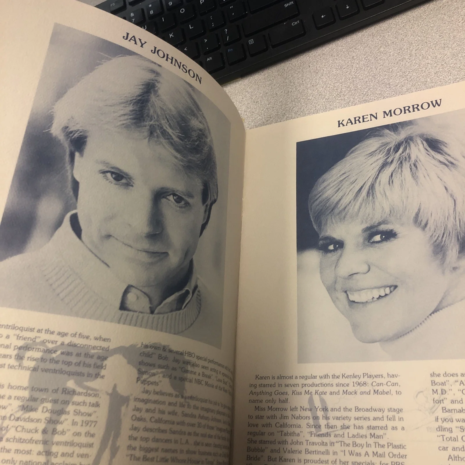 Kenley Players Signed Autograph Program Super Rare Whoopee Jay Johnson, image 2