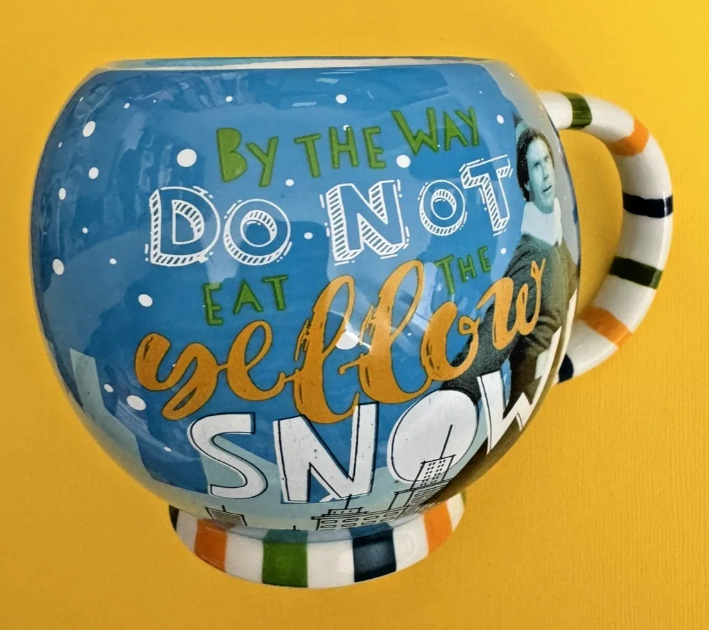 Elf The Movie Do Not Eat Yellow Snow Globe Mug NEW Z, изображение 4