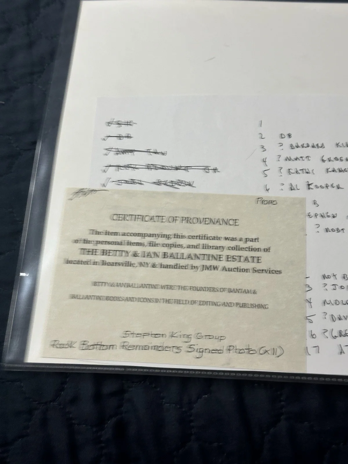 ROCK BOTTOM REMAINDERS—SIGNED x11 PHOTO—STEPHEN KING•DaveBarry•TAN•Blount•KOOPER, изображение 2