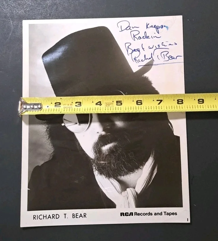 Richard T. Bear RCA Promo Photo Signed Autographed 8x10 Blues Rock Musician, изображение 5