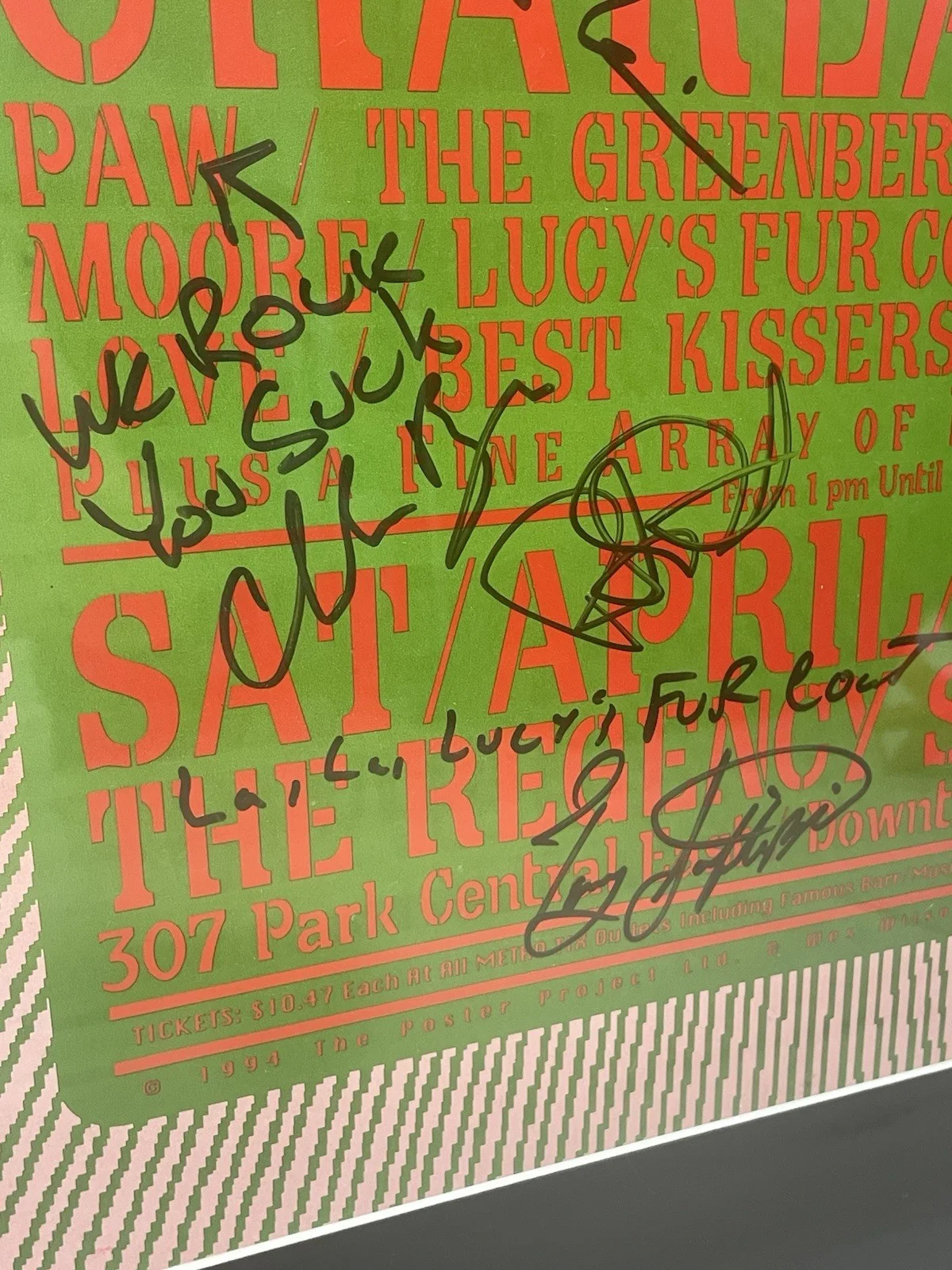 The Charlatans Springfield MO 1994 Original Poster Multi Band Signed Real Large, image 3