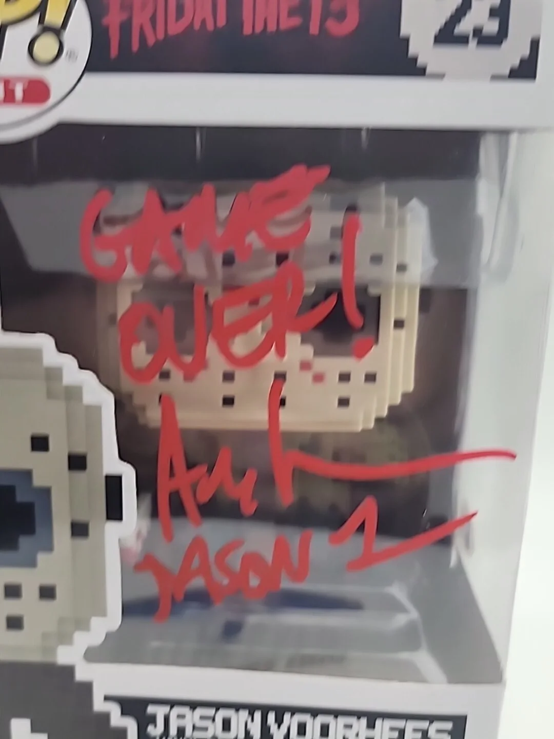 Funko Pop! 8-Bit #23 Friday the 13th Jason Ari Lehman Signed Autographed Beckett, image 2