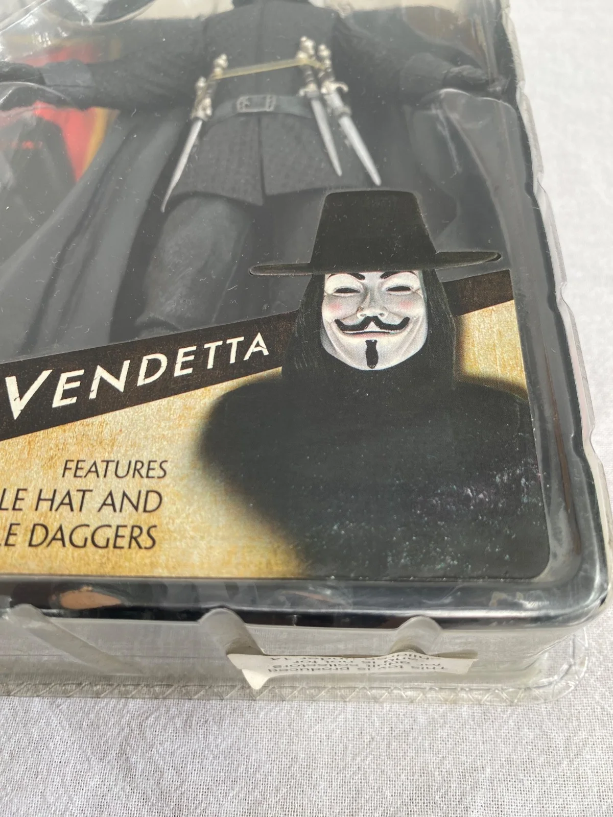 V FOR VENDETTA Reel Toys 7.5" NECA DC Comics 2006 mint, image 2