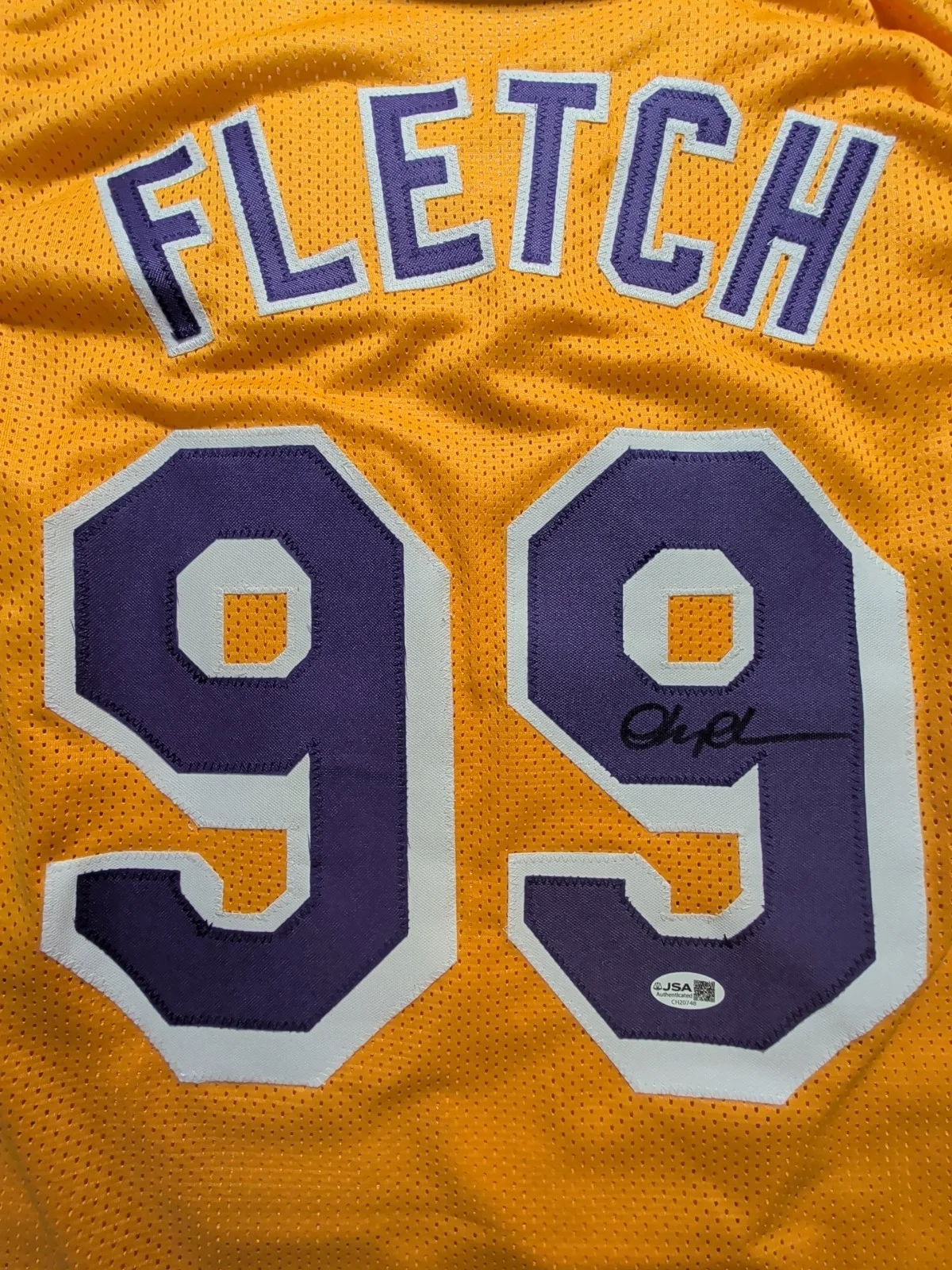 Chevy Chase — Chevy Chase Signed / Autographed "Fletch" Lakers Style Custom Jersey JSA 20748, изображение 2