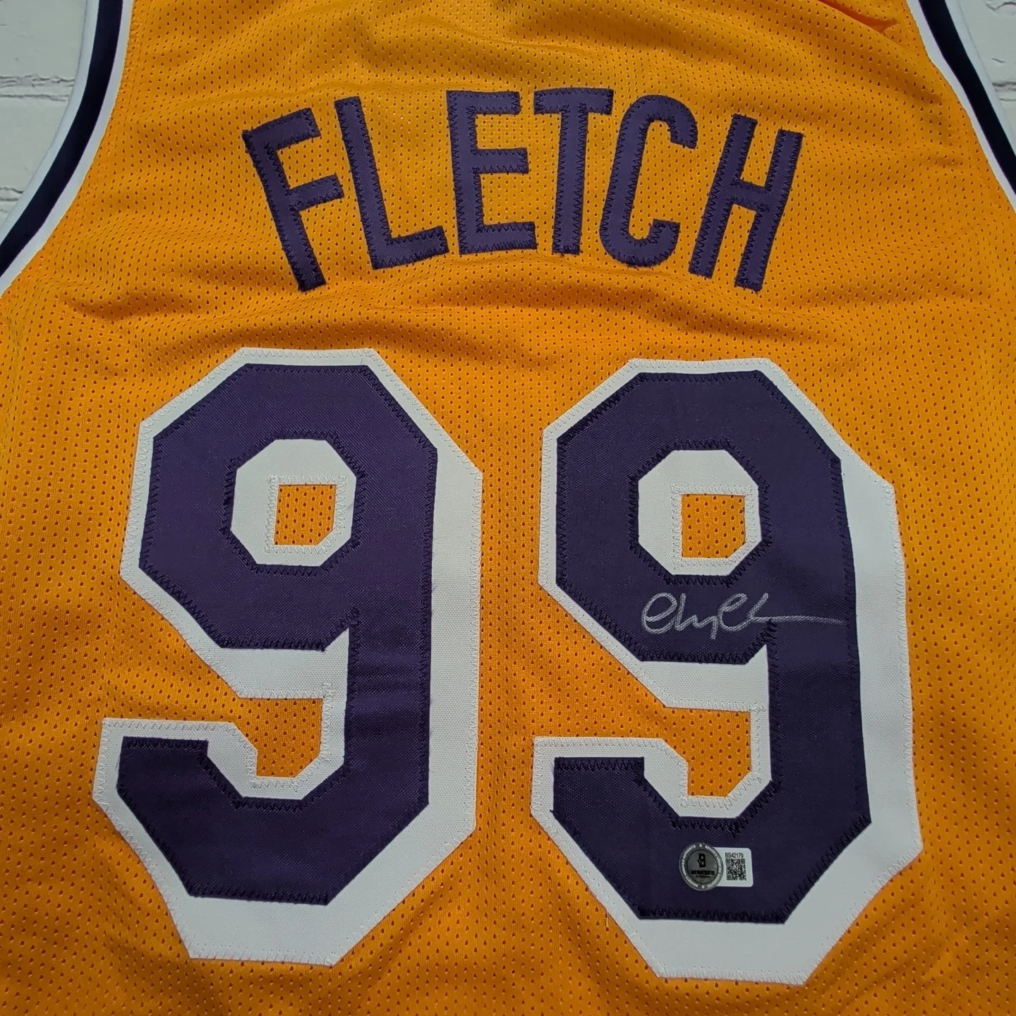 Chevy Chase — Chevy Chase Signed / Autographed Fletch Lakers Style Custom Jersey Beckett 42179, image 2