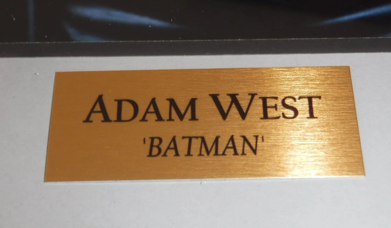 Batman Adam West 1960's Publicity Photo 8x10" Image Matted & Framed Brass Label, image 2