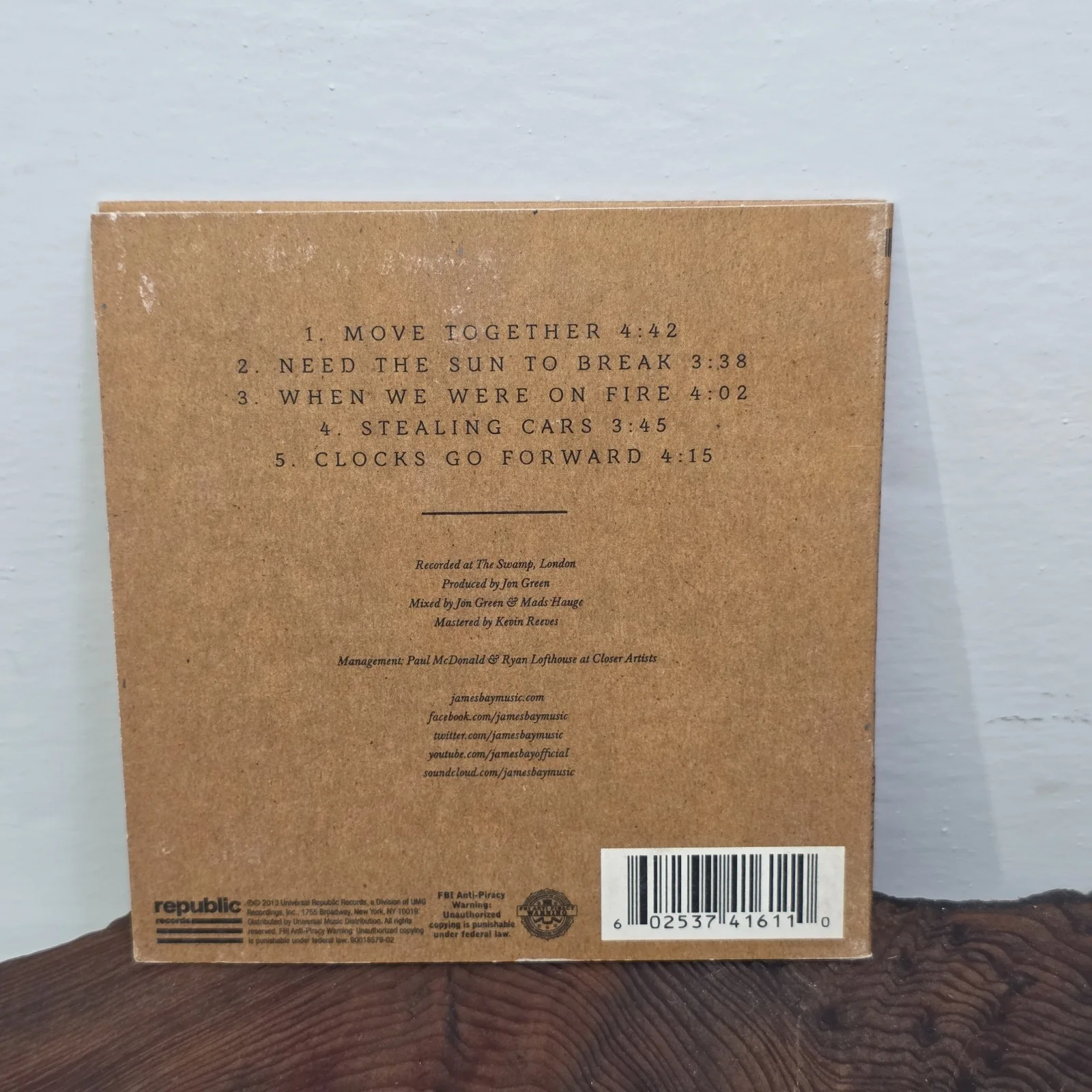 Signed James Bay The Dark Of The Morning EP CD Autographed Promo, изображение 2