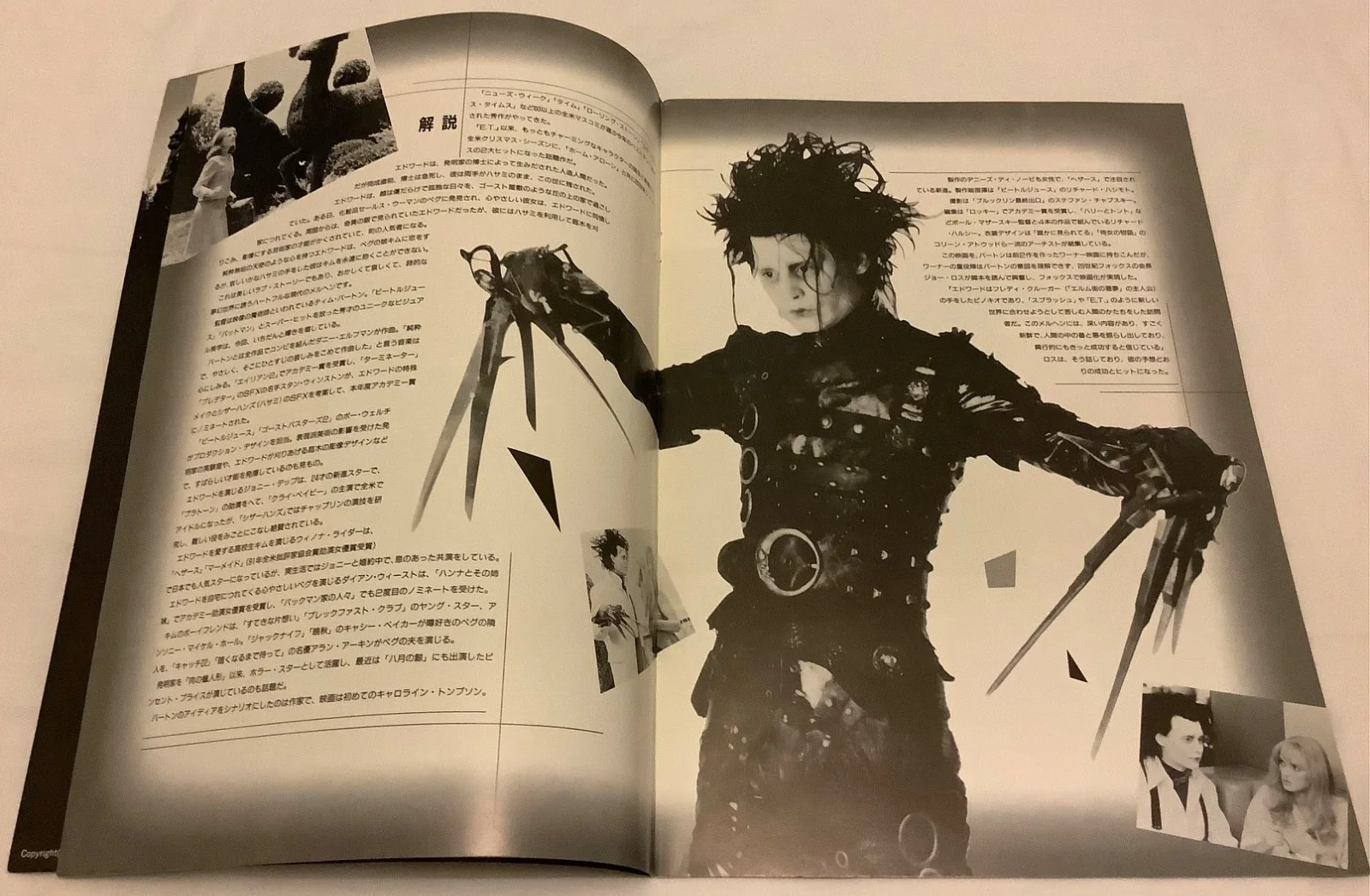 Edward Scissorhands Japan movie programme + stills Johnny Depp Winona Ryder, изображение 4