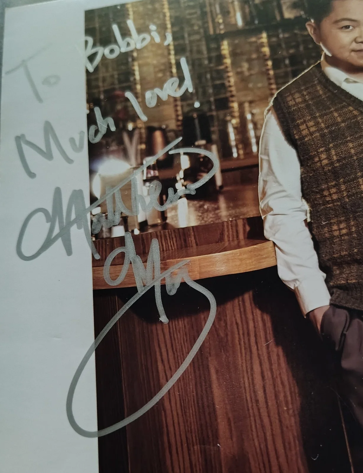 Matthew Moy — 2 Broke Girls Matthew Moy Signed 8x10 Photo Han Lee Autograph Inscribed Bobbi, изображение 2