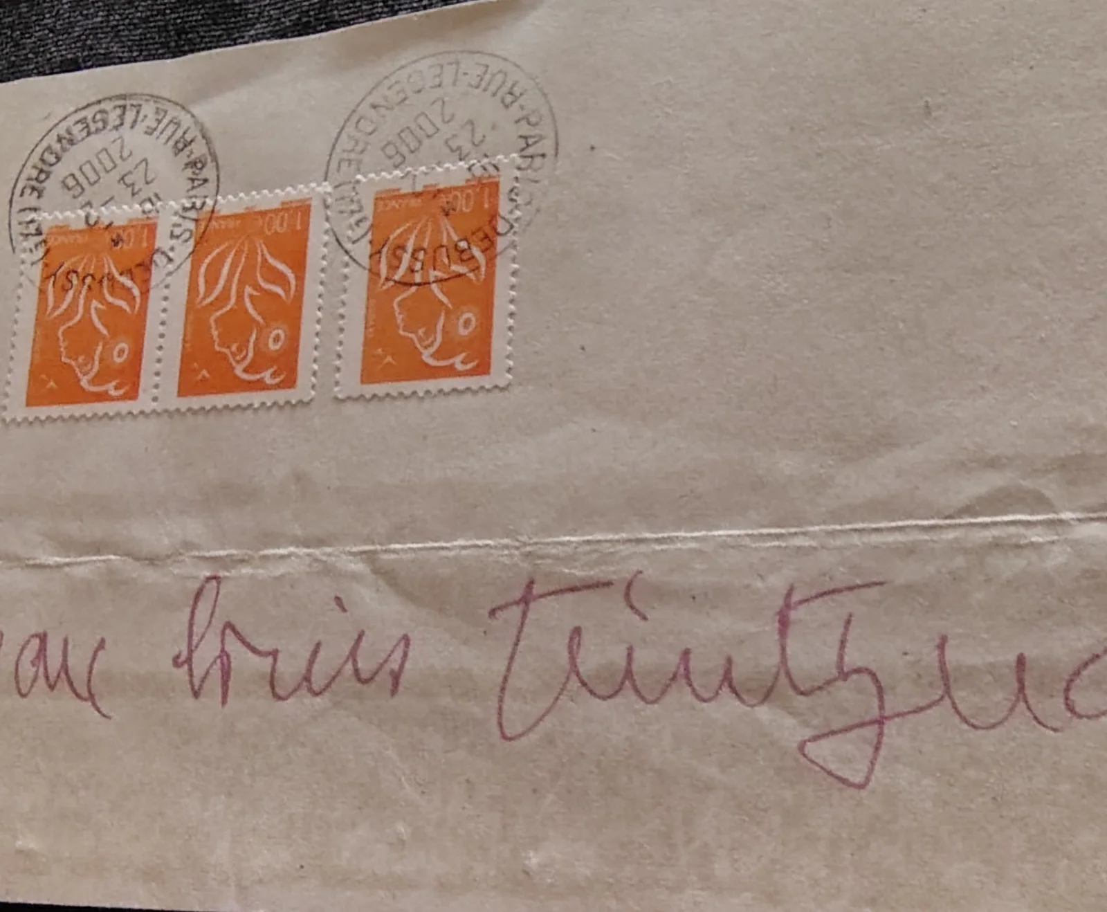 Jean-Louis Trintignant — Jean-Louis Trintignant Signed Vintage Envelope Cut Autograph French Actor Paris, изображение 3
