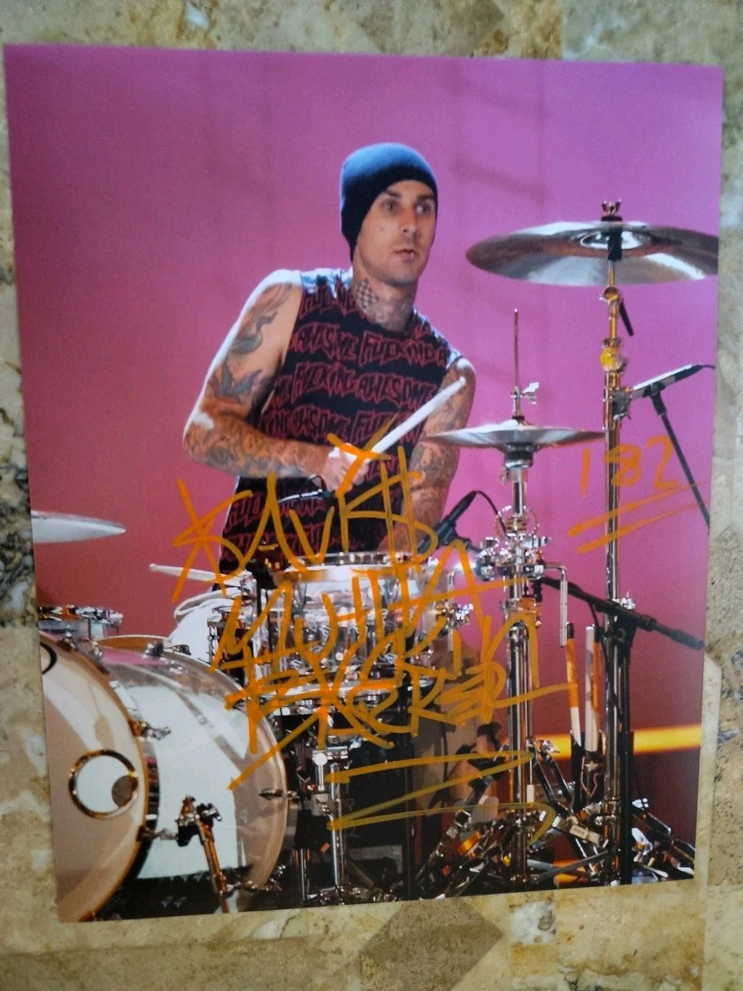 Travis Barker Blink 182 Signed And Inscribed 8x10 Photo Plus 44 Aquabats, изображение 3