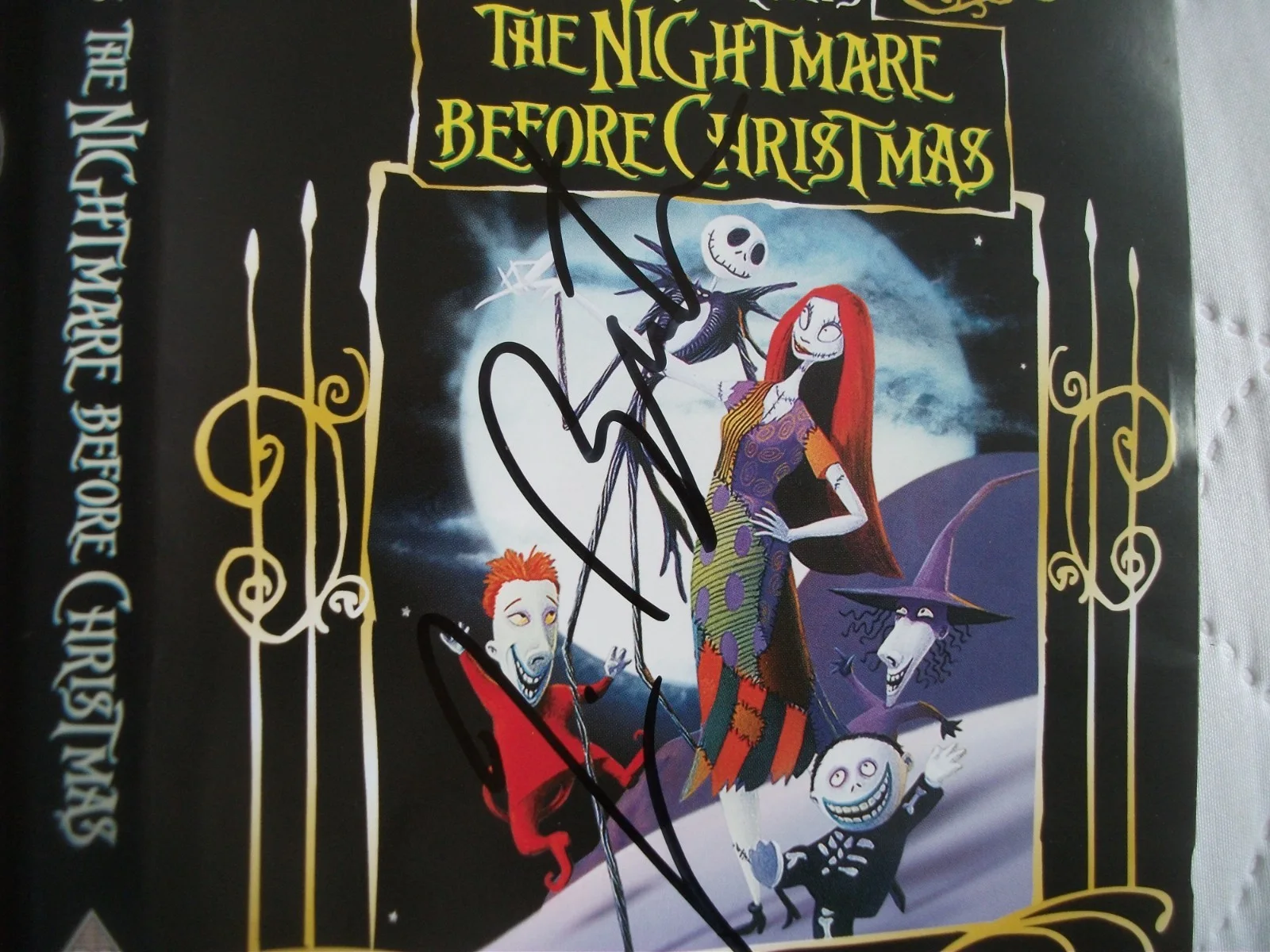 THE NIGHTMARE BEFORE CHRISTMAS signed by TIM BURTON Sleeve only, изображение 2