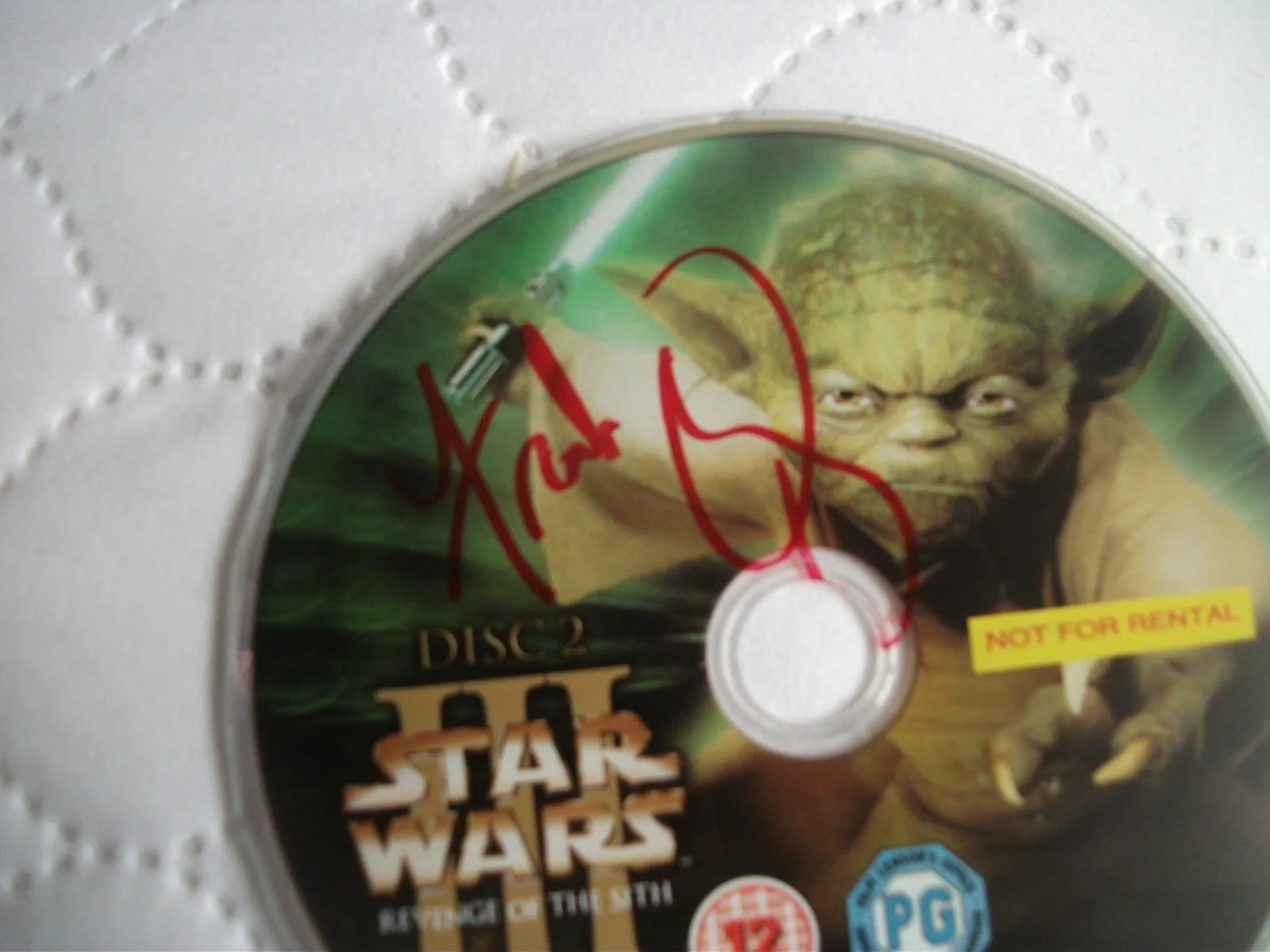STAR WARS REVENGE OF THE SITH DVD signed by FRANK OZ, изображение 2