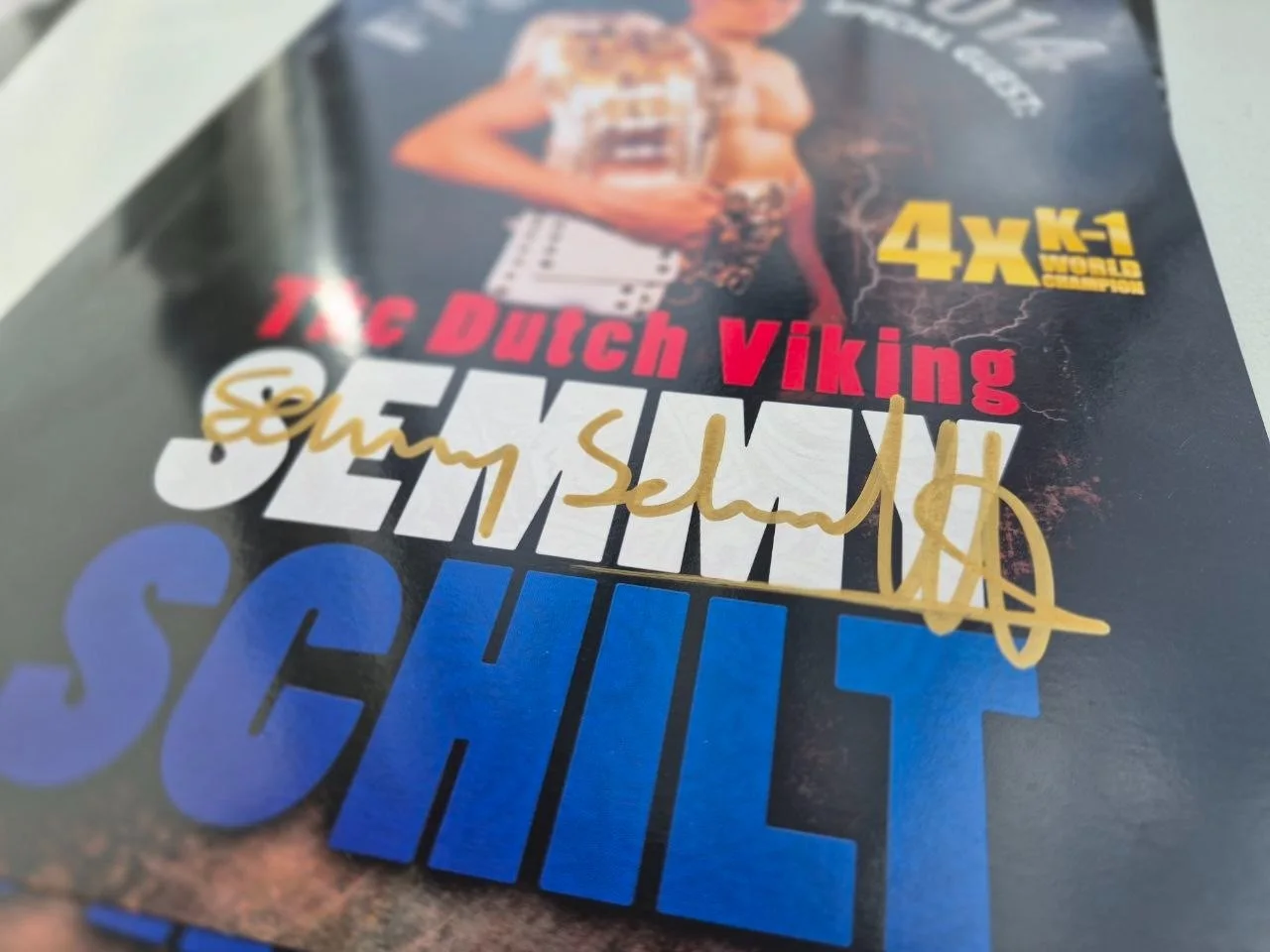 Semmy Schilt — Semmy Schilt Signed FFC Estonia Open 2014 Promo Poster Autograph K-1 4x Champion, image 2